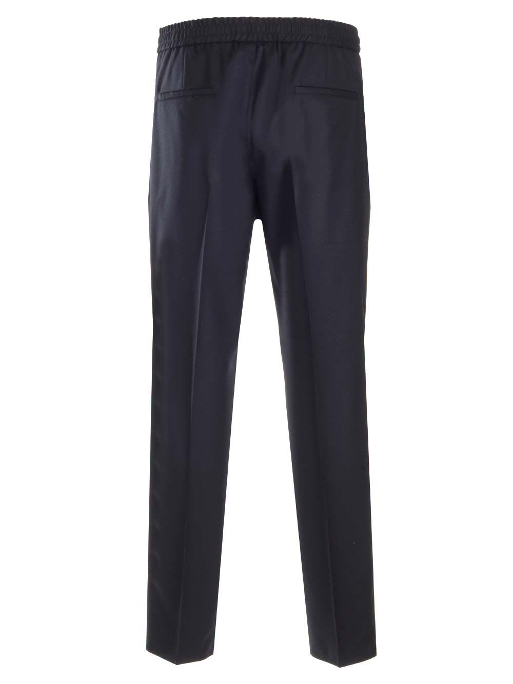 Shop Brunello Cucinelli Leisure Fit Trousers In Virgin Wool Flannel In Blue