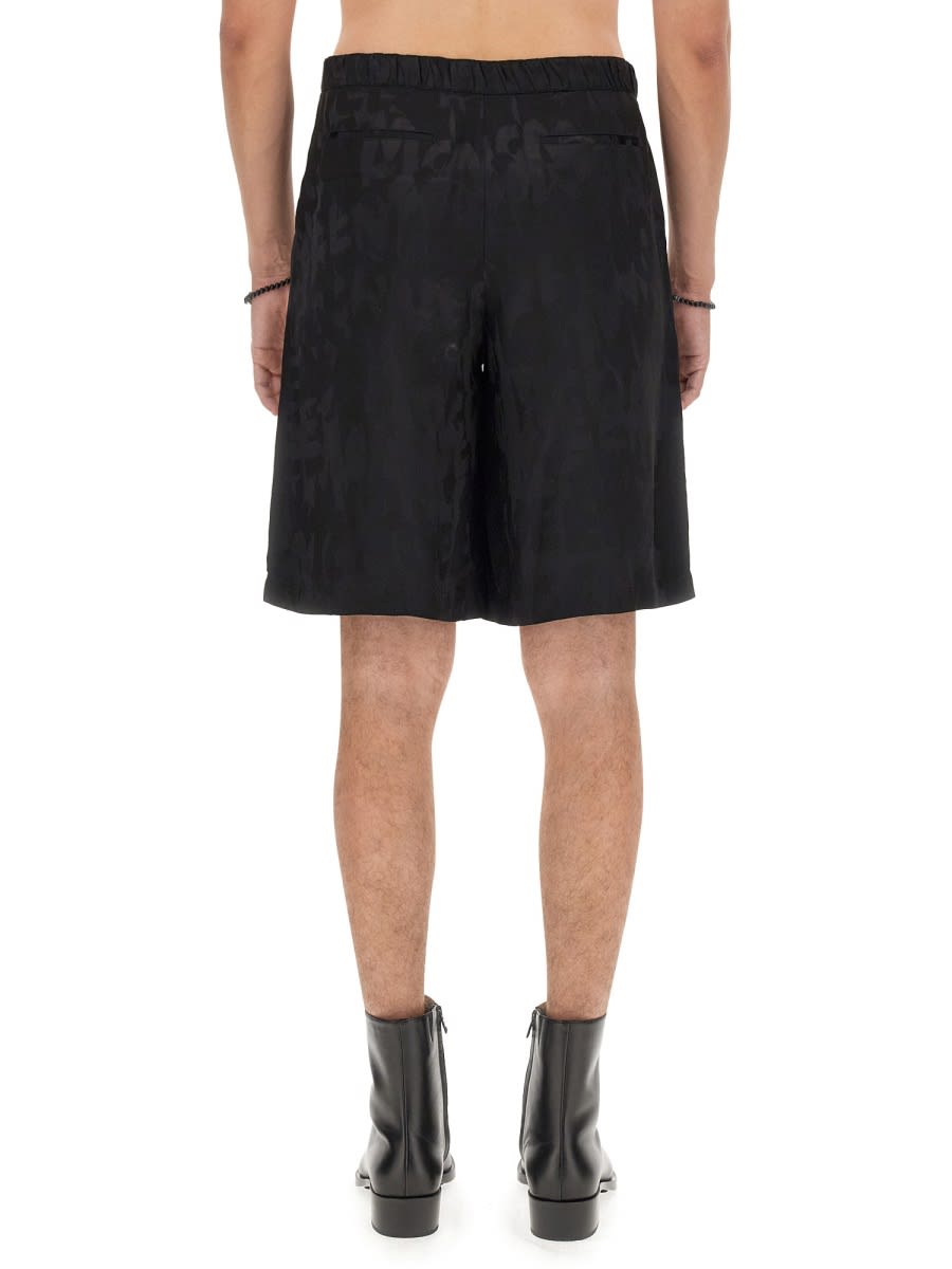 Shop Alexander Mcqueen Viscose Bermuda Shorts In Black
