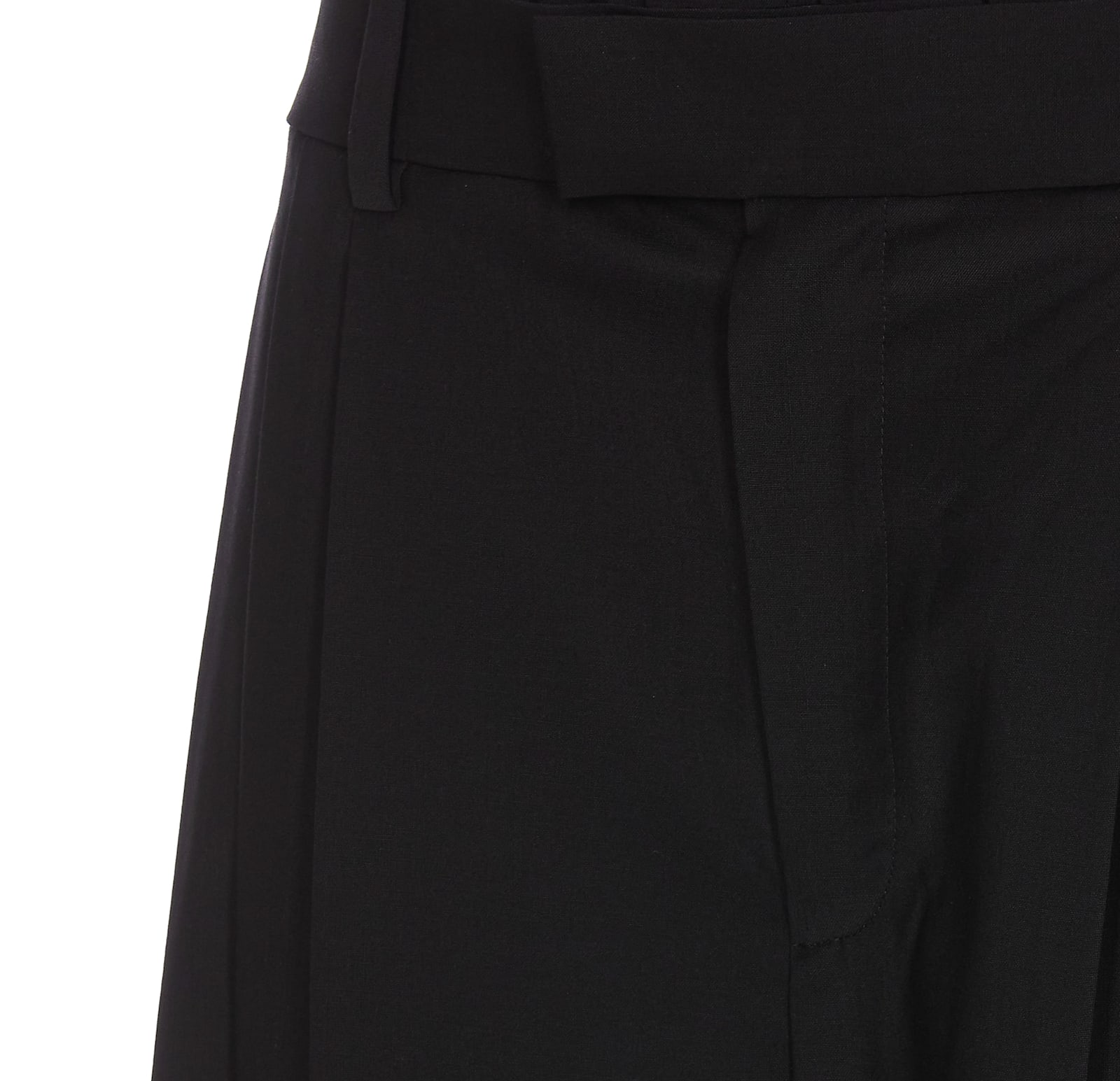 Alexander Wang Pleated Pants W/ Boxers In Black