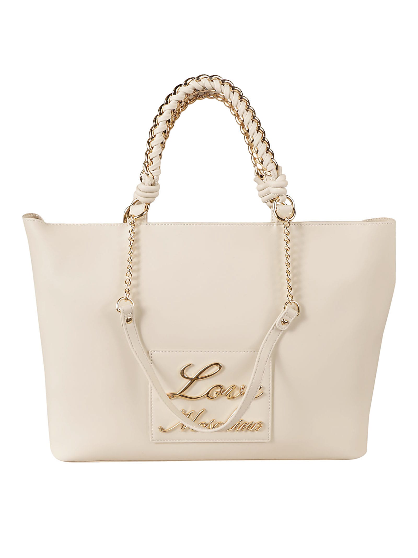 Signature Logo Detail Chain Embellished Tote
