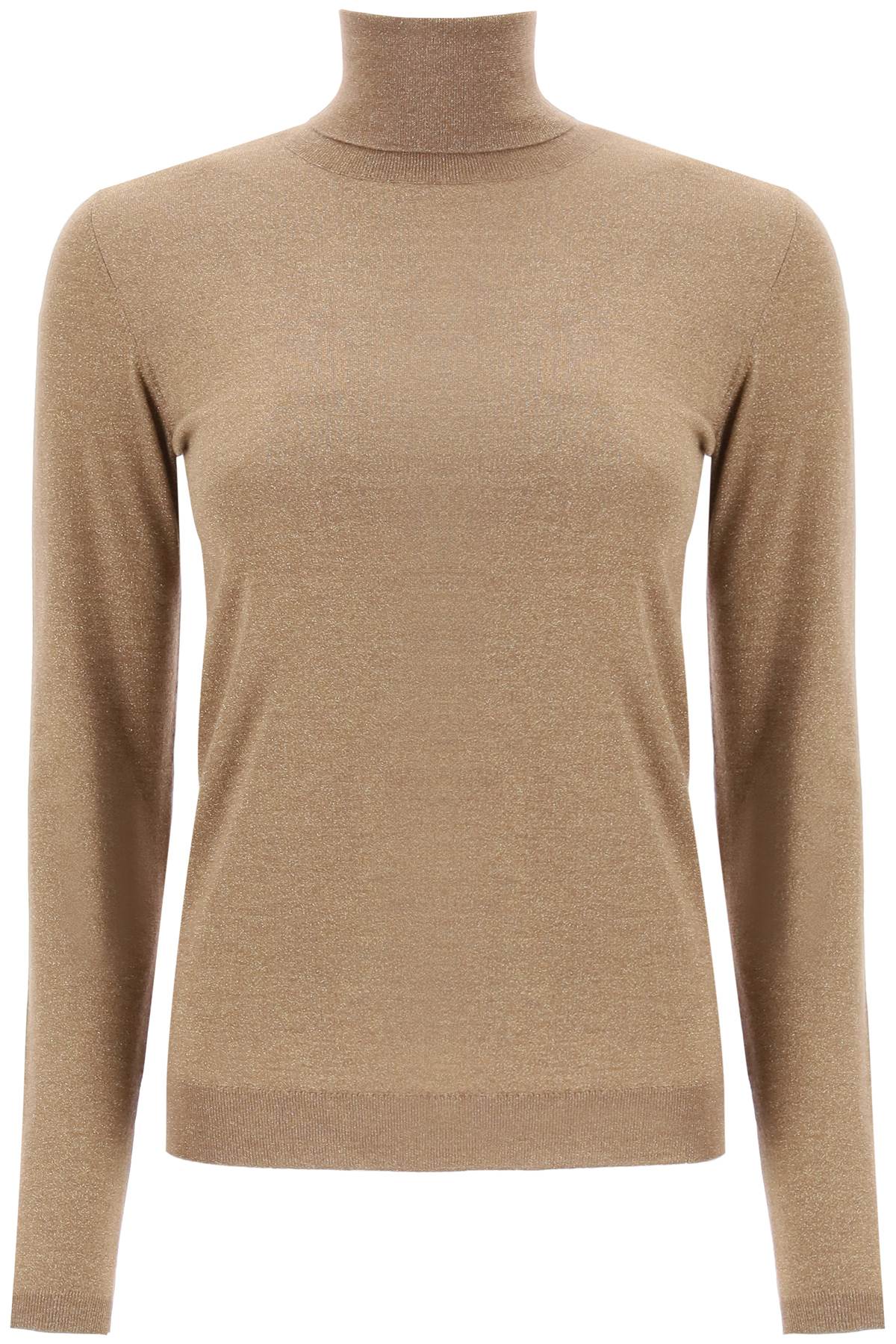 Turtleneck Sweater In Cashmere And Silk Lurex Knit