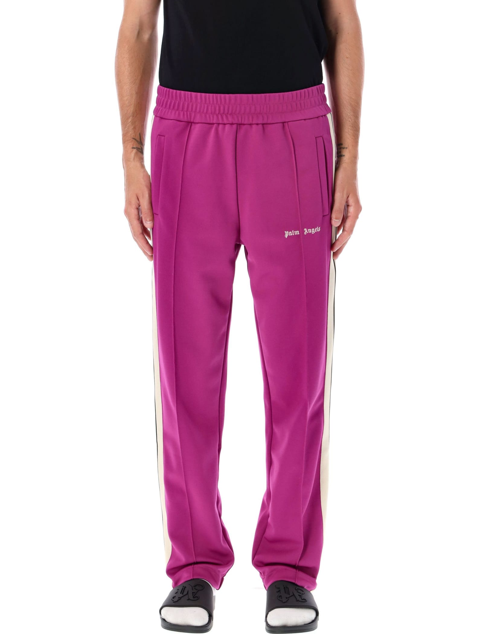 Shop Palm Angels Jogging Track Pants In Purple