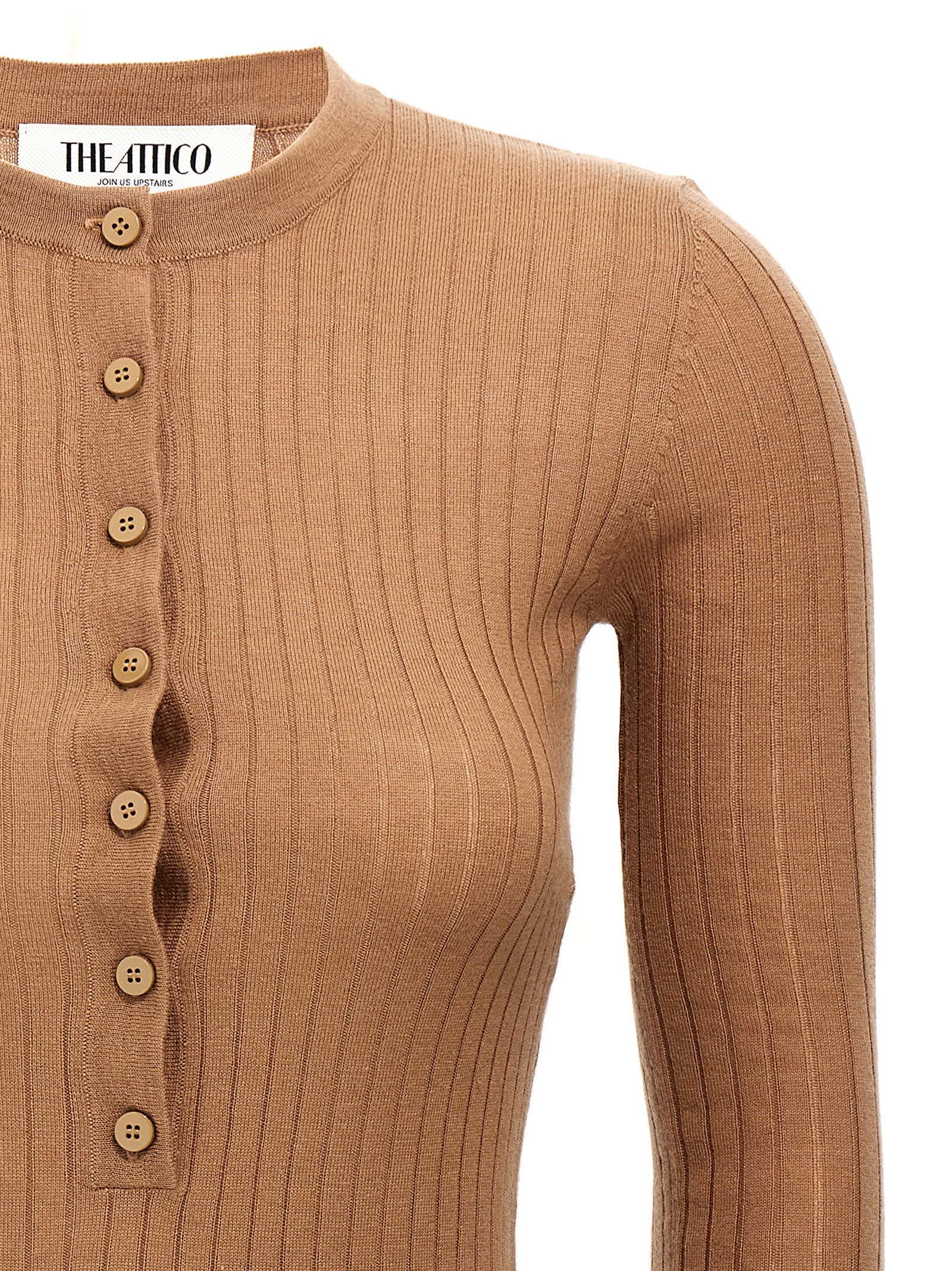 ATTICO RIBBED MINI DRESS