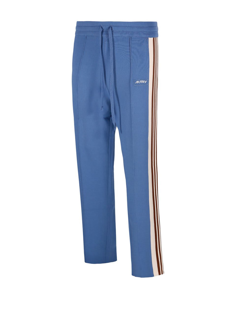 Shop Autry Logo Patch Drawstring Joggers In Blue