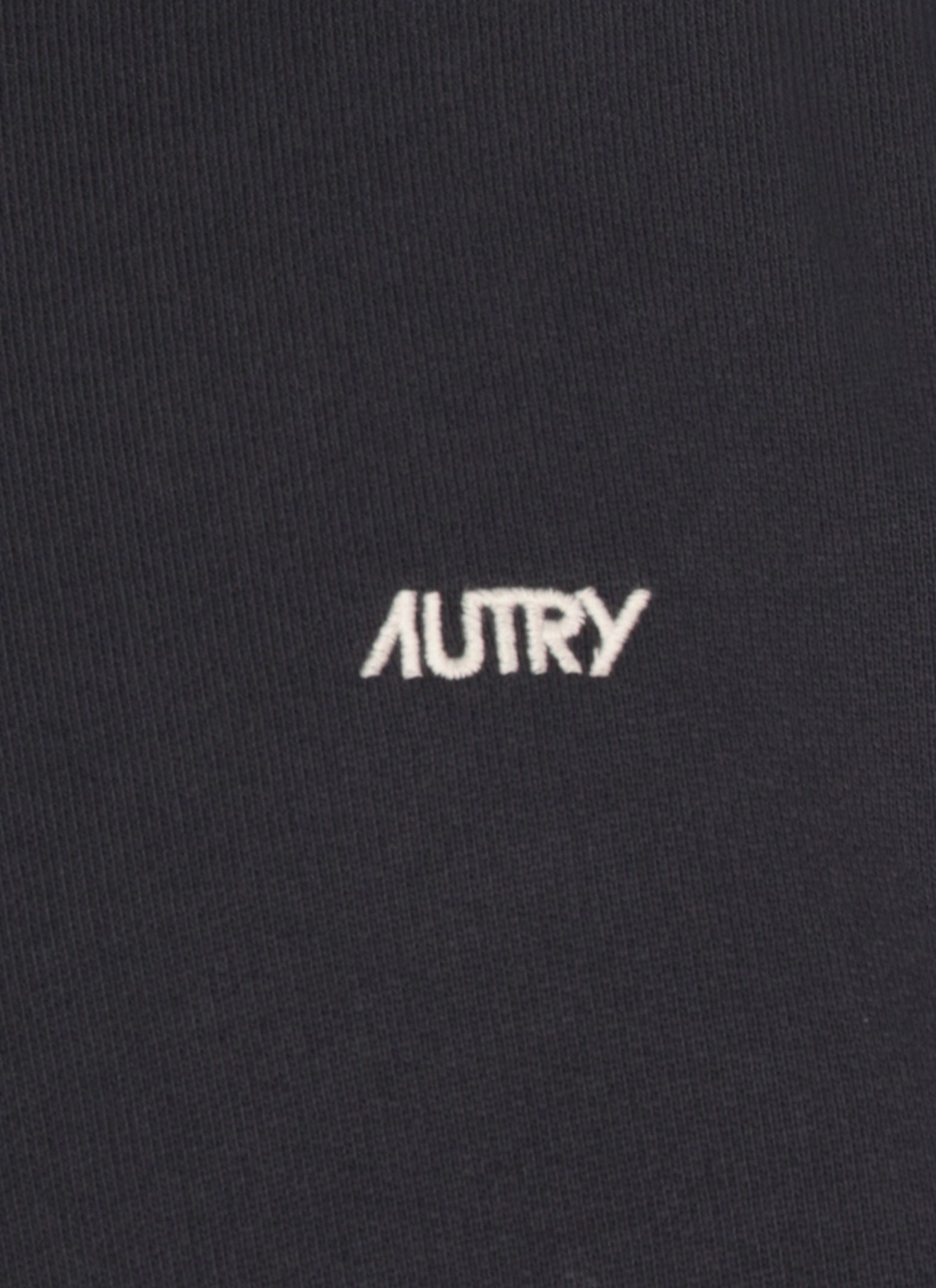 Autry Navy Cotton Hoodie With Drawstring Hood And Contrast Logo In Blue