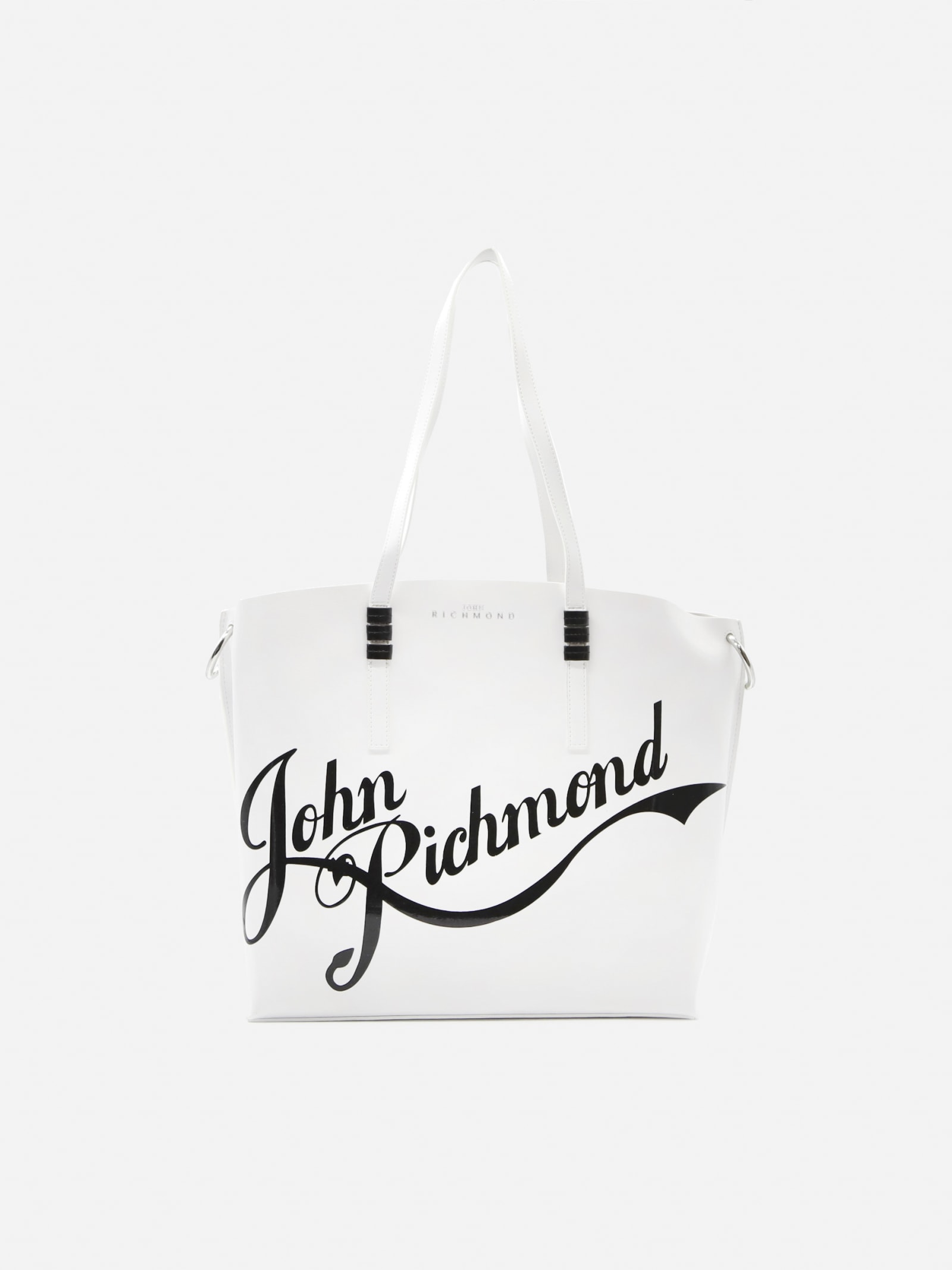 John Richmond Ogun Shopping Bag With Contrasting Logo Print