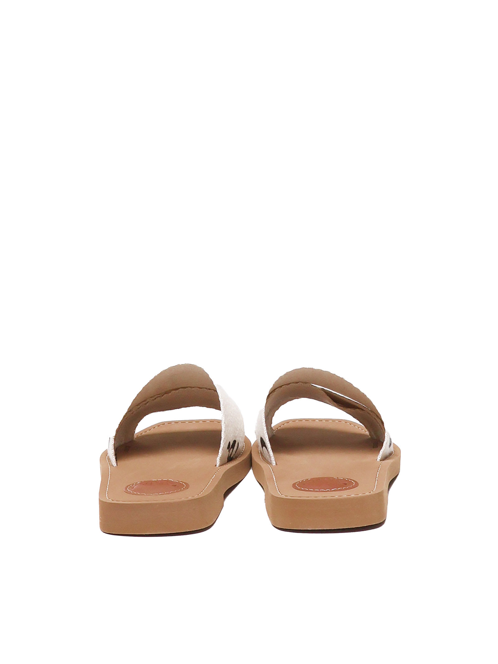 Shop Chloé Woody Slides In White