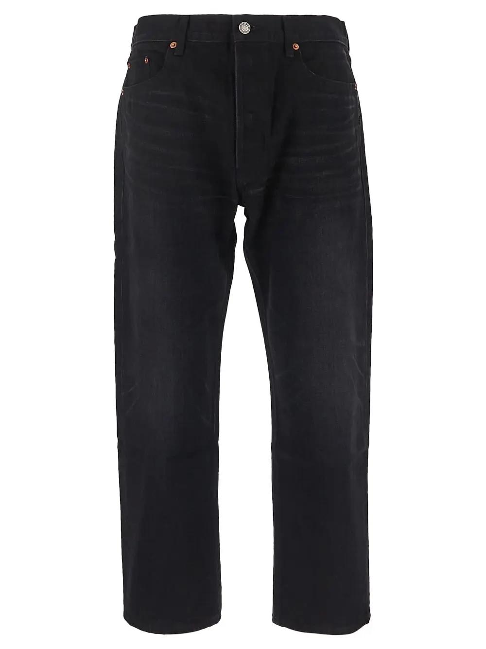 Shop Saint Laurent Mick Jeans In Black