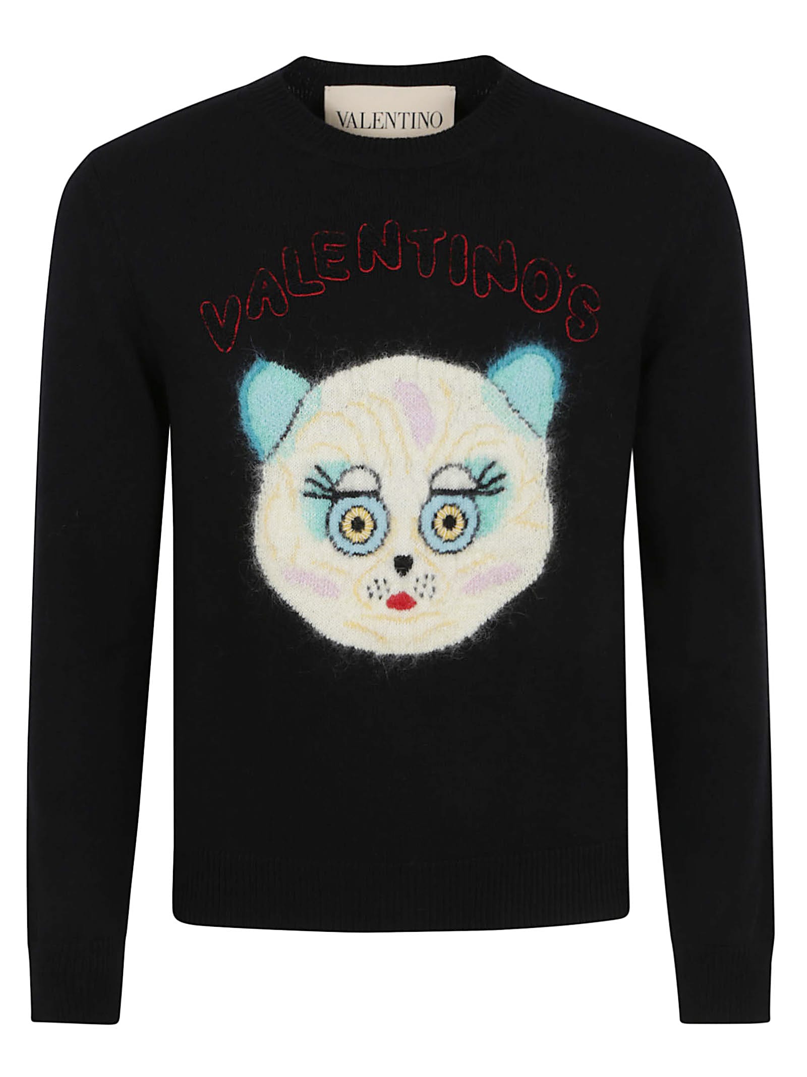 Valentino Garavani Sweater With Le Chat De La Maison Patch In Black