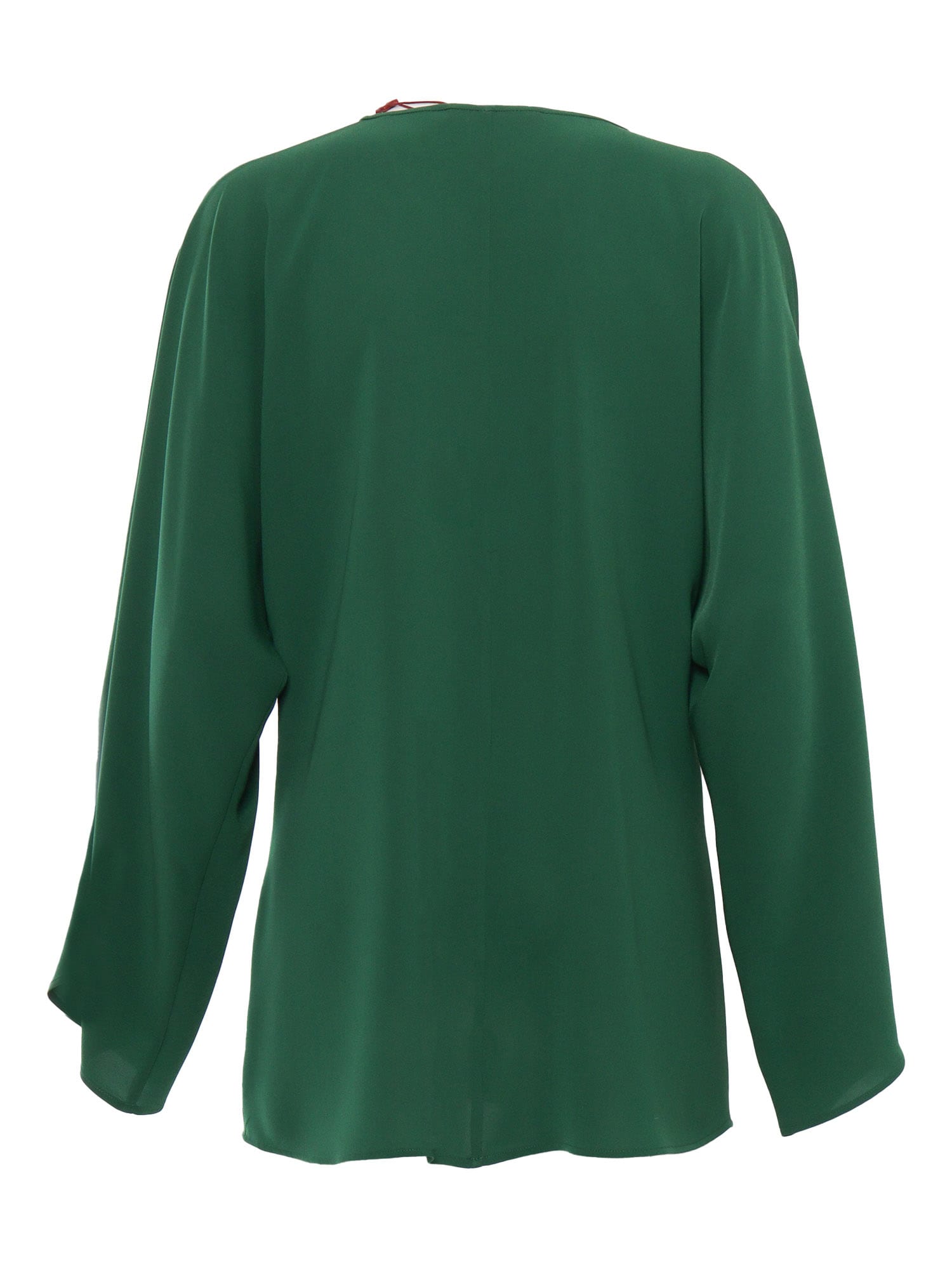 Max Mara Relaxed Fit Jacket With Deep V-neckline In Green