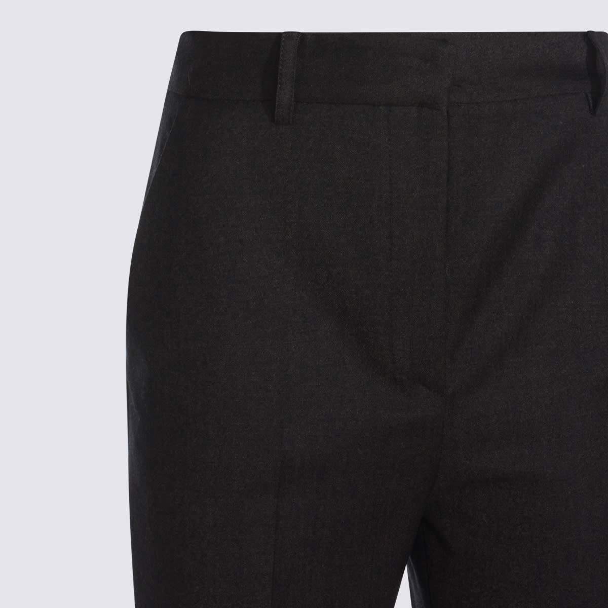 Antonelli Dark Brown Wool Pomino Pants In Brown