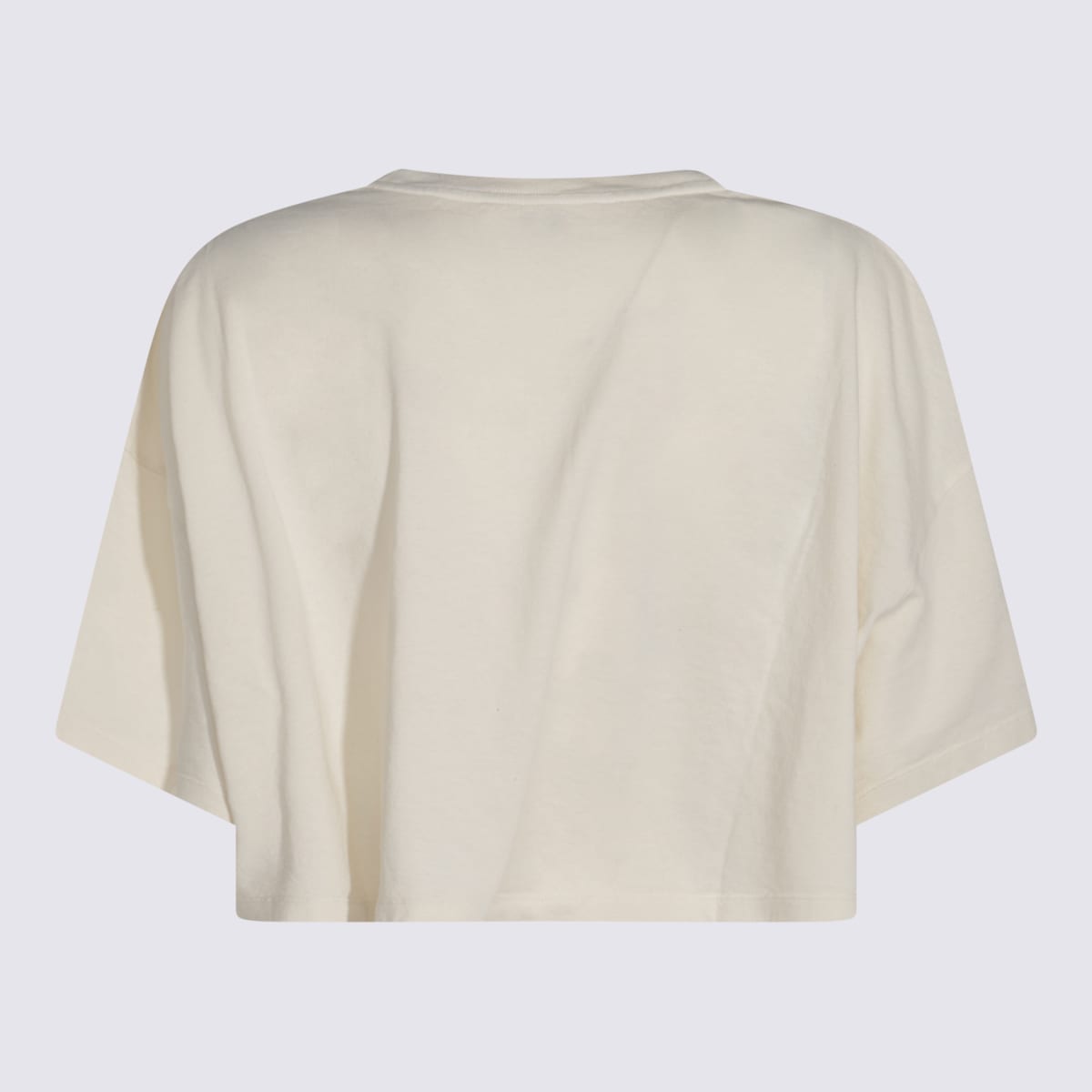 Shop Chloé White Cotton T-shirt In Coconut Milk