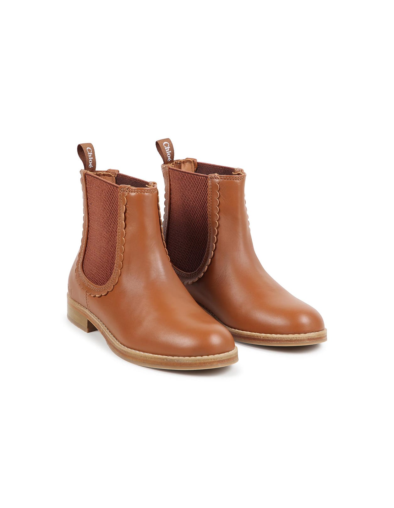 CHLOÉ BROWN CHELSEA ANKLE BOOTS 