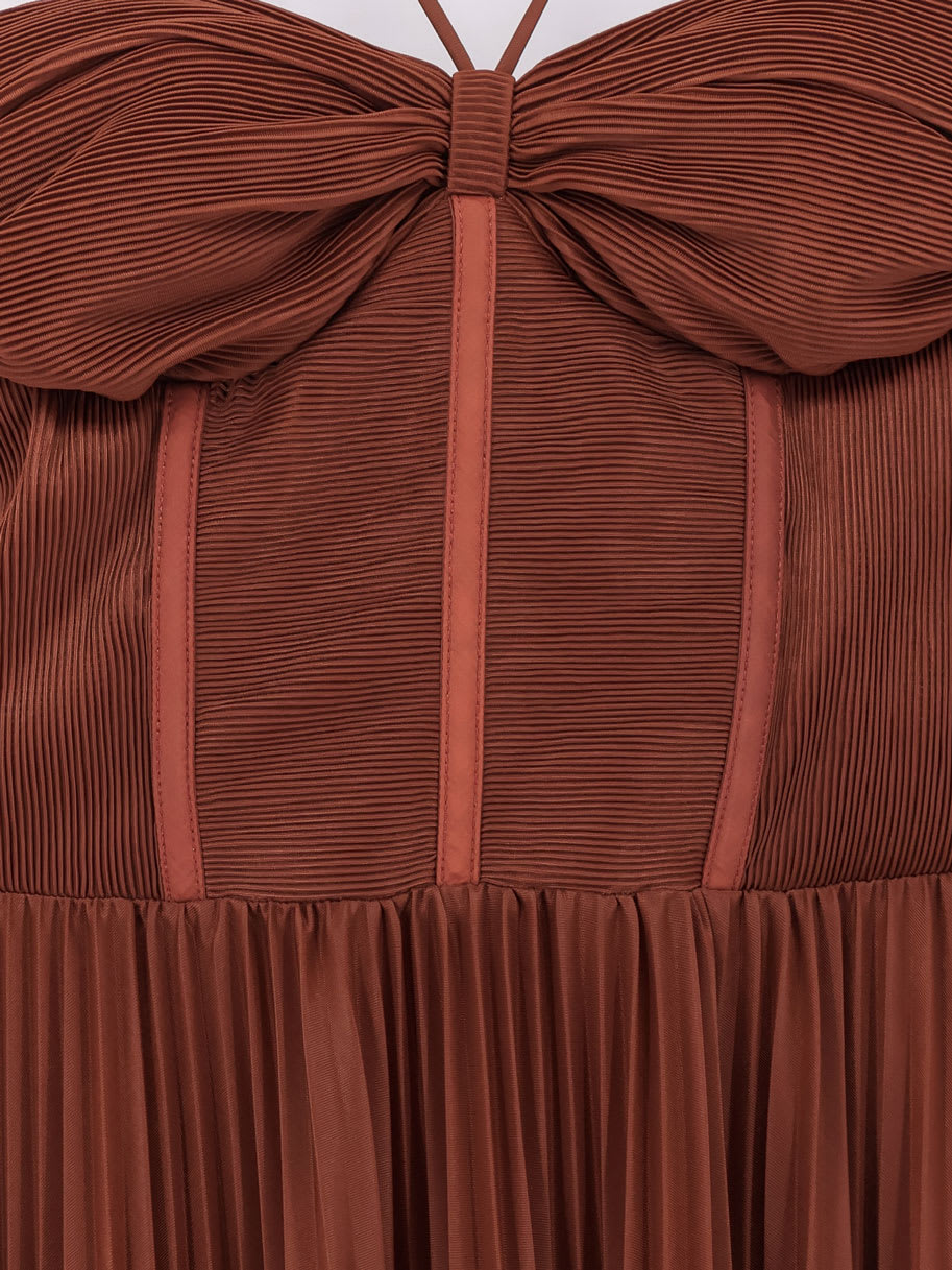 Shop Pinko Cicogna Dress In Brown