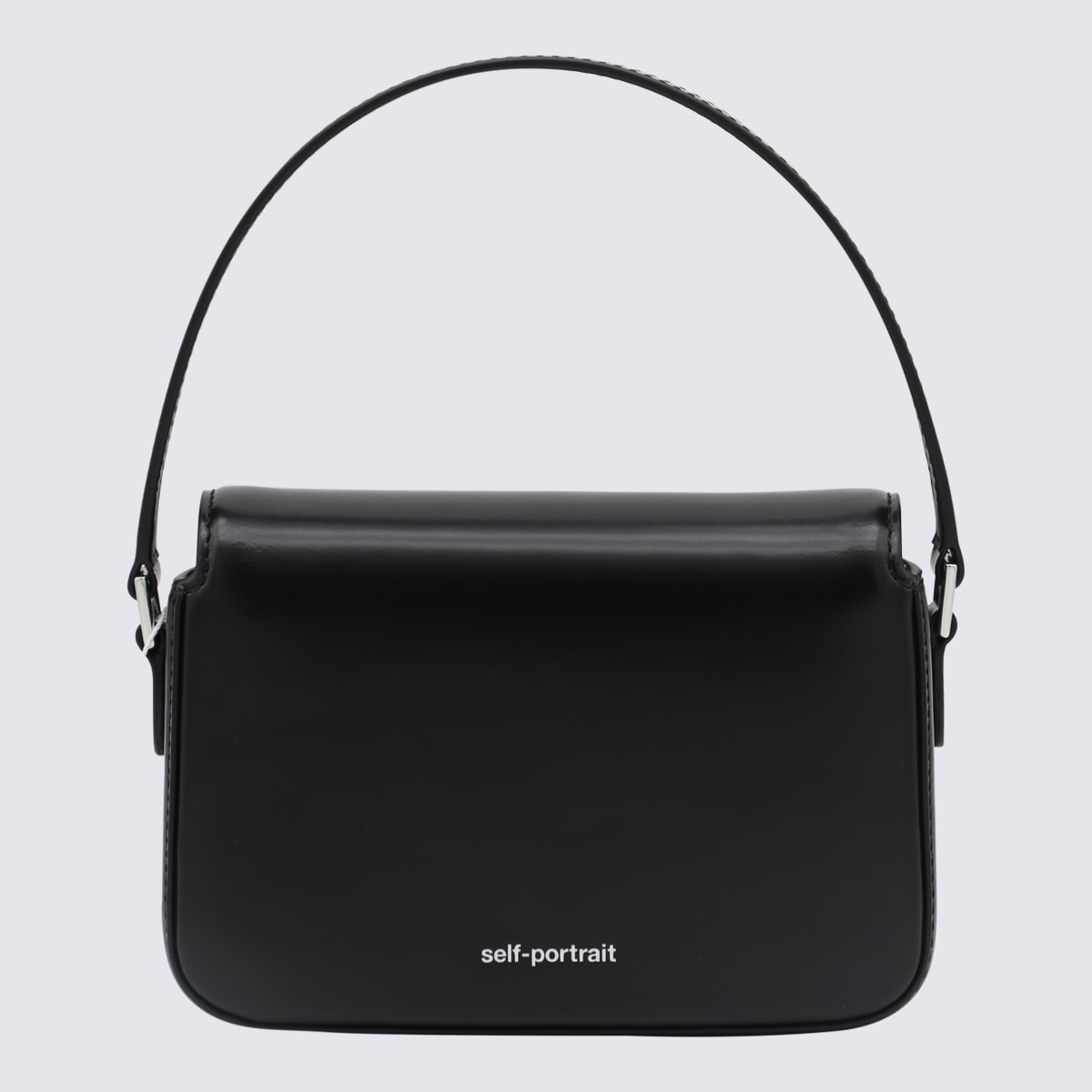 Shop Self-portrait Black Leather Micro Bag