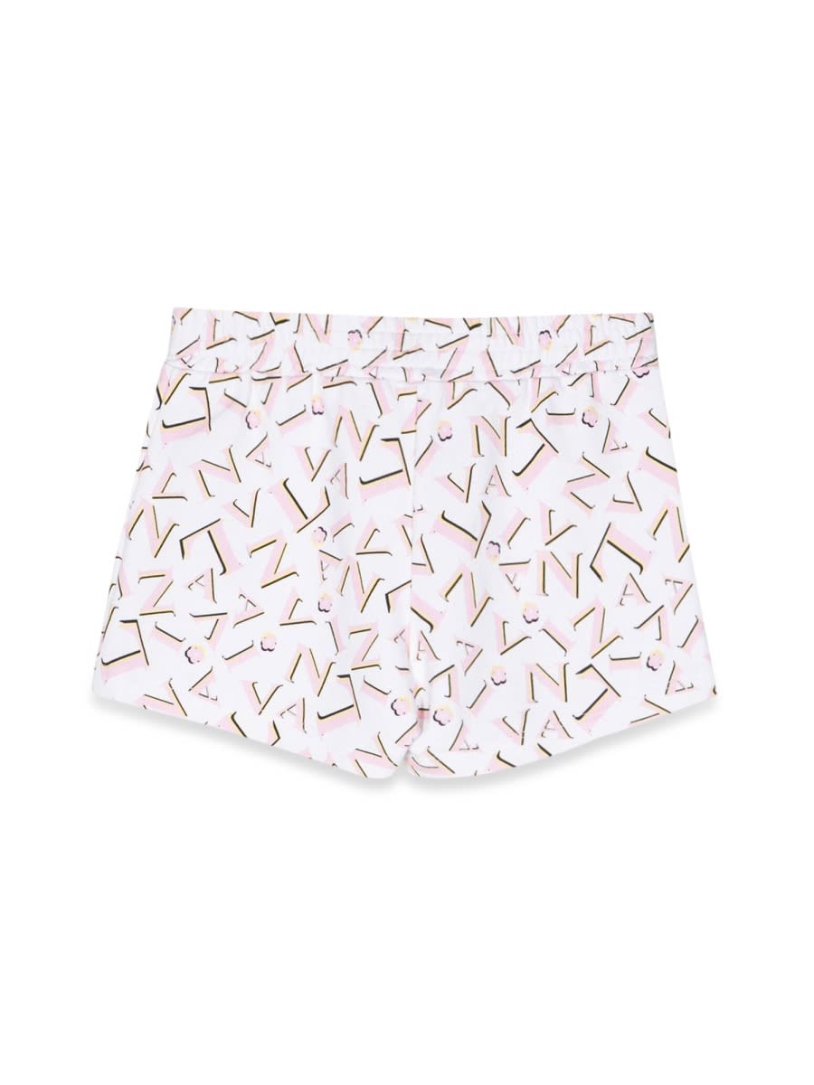 LANVIN ALLOVER LOGO SHORTS