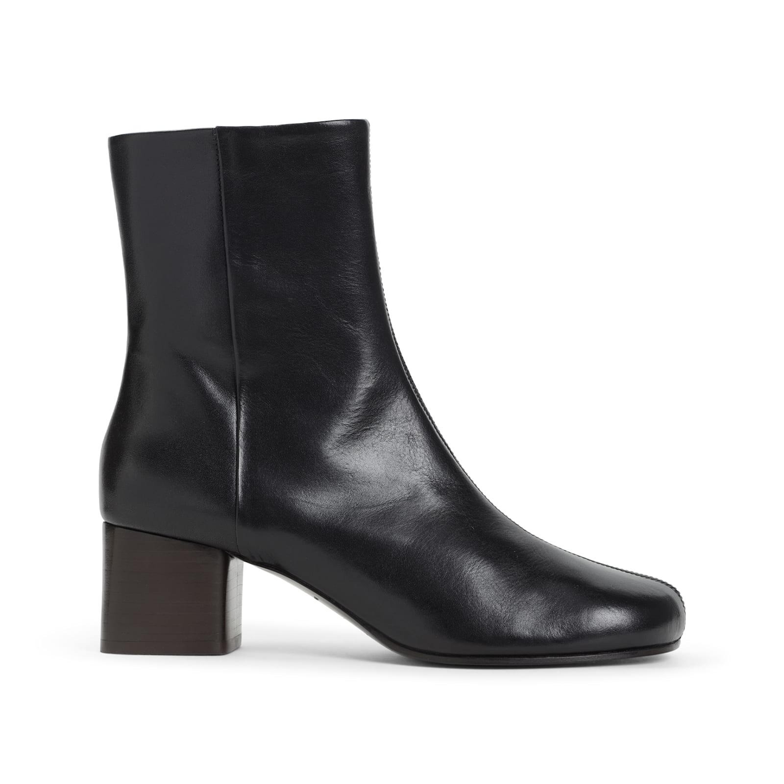 Lemaire Ankle Boots With Polished Calf Leather In Black