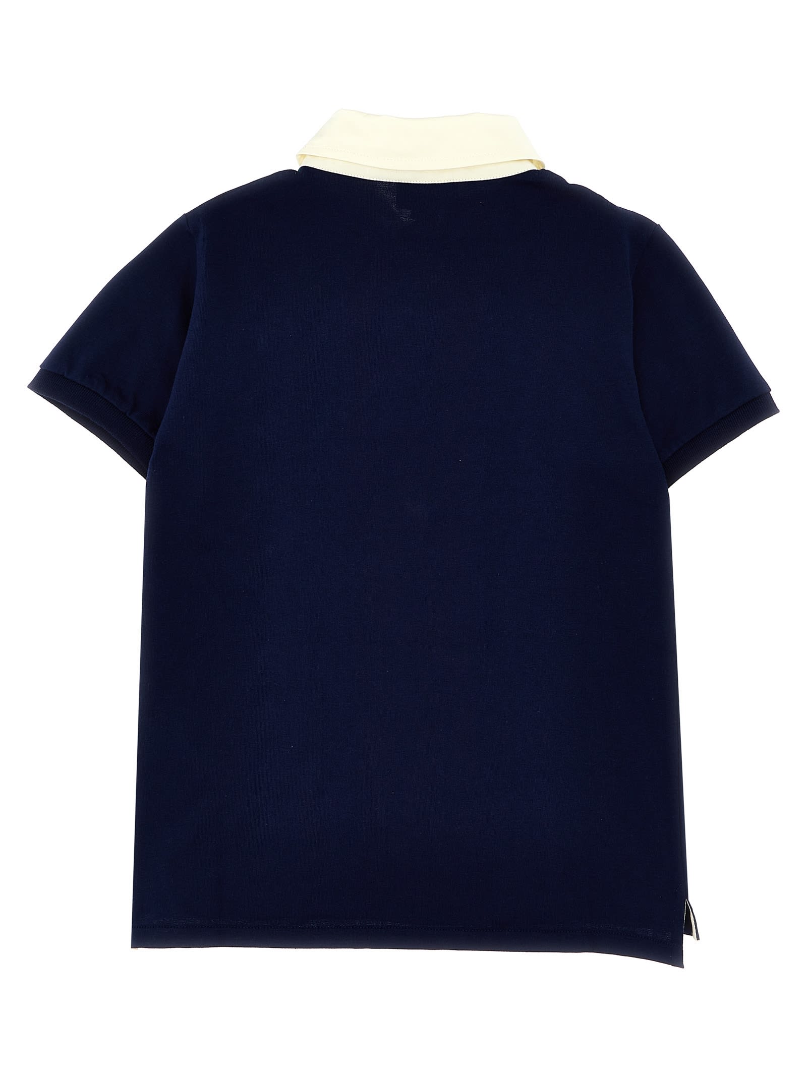 Shop Gucci Web Polo Shirt In Blue