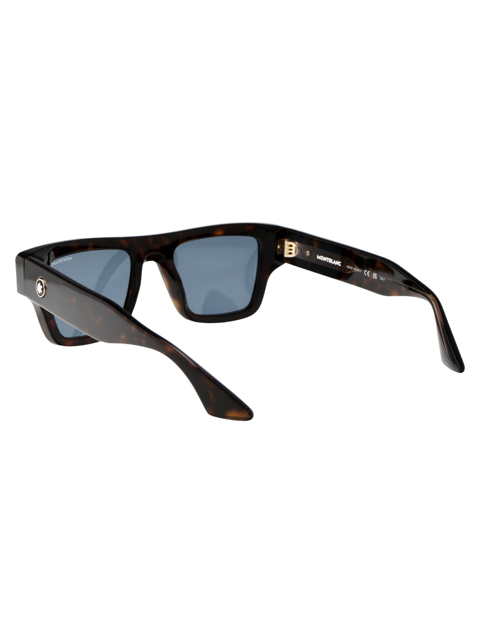 Shop Montblanc Mb0253s Sunglasses In 002 Havana Havana Blue