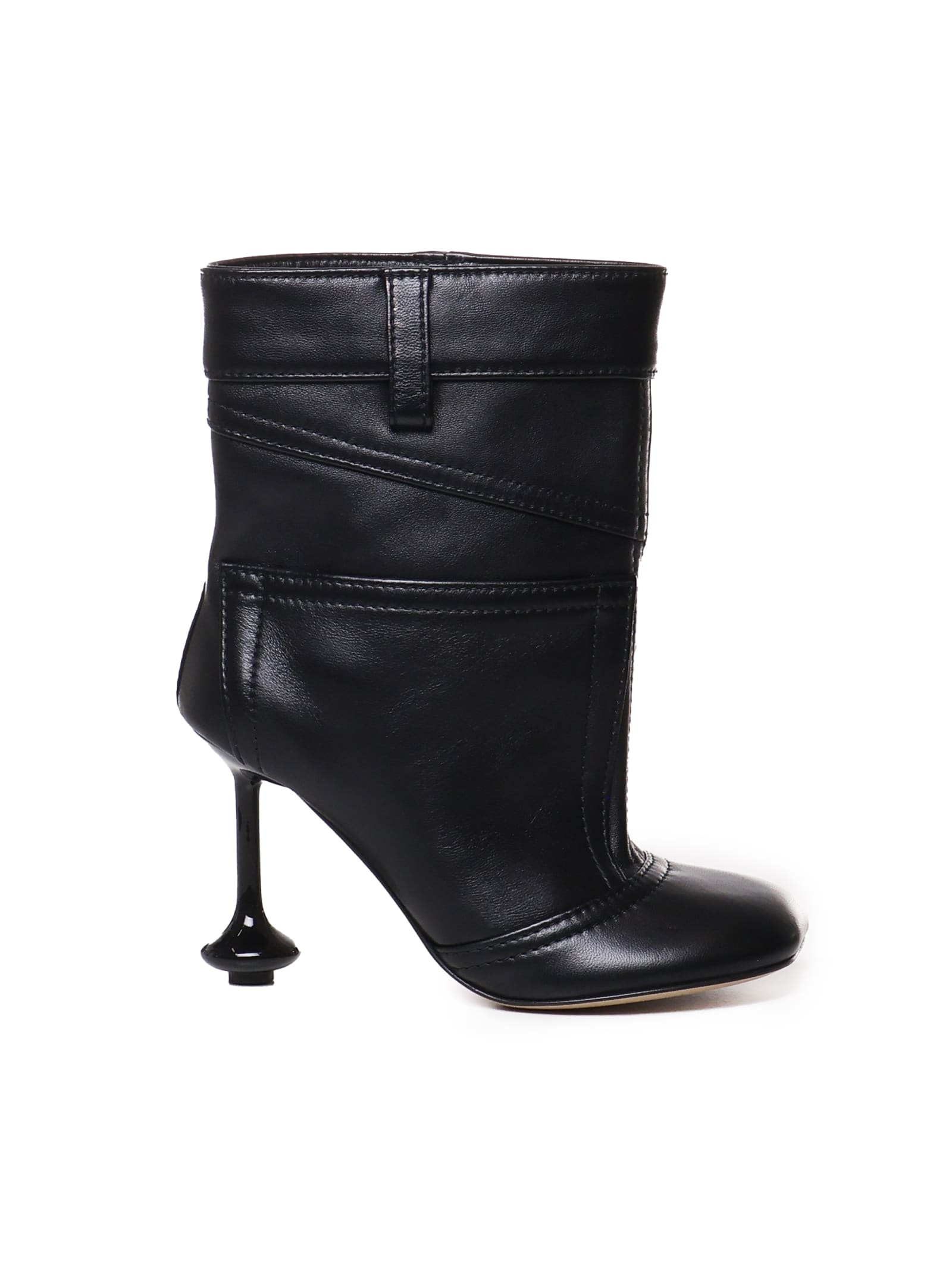 Shop Loewe Toy Panta Ankle Boot 90 In Black