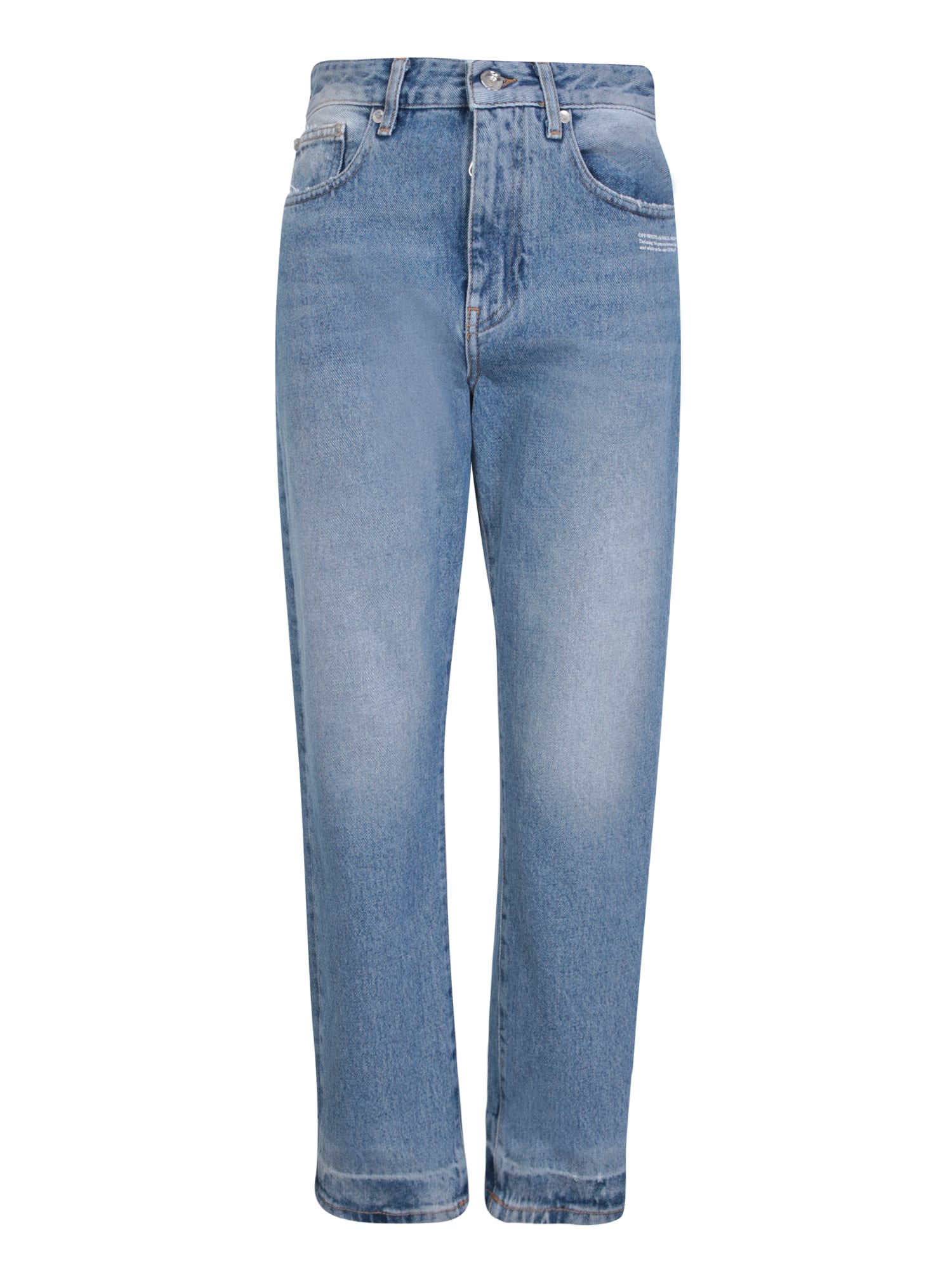 Shop Off-white Straight Jeans In Blue