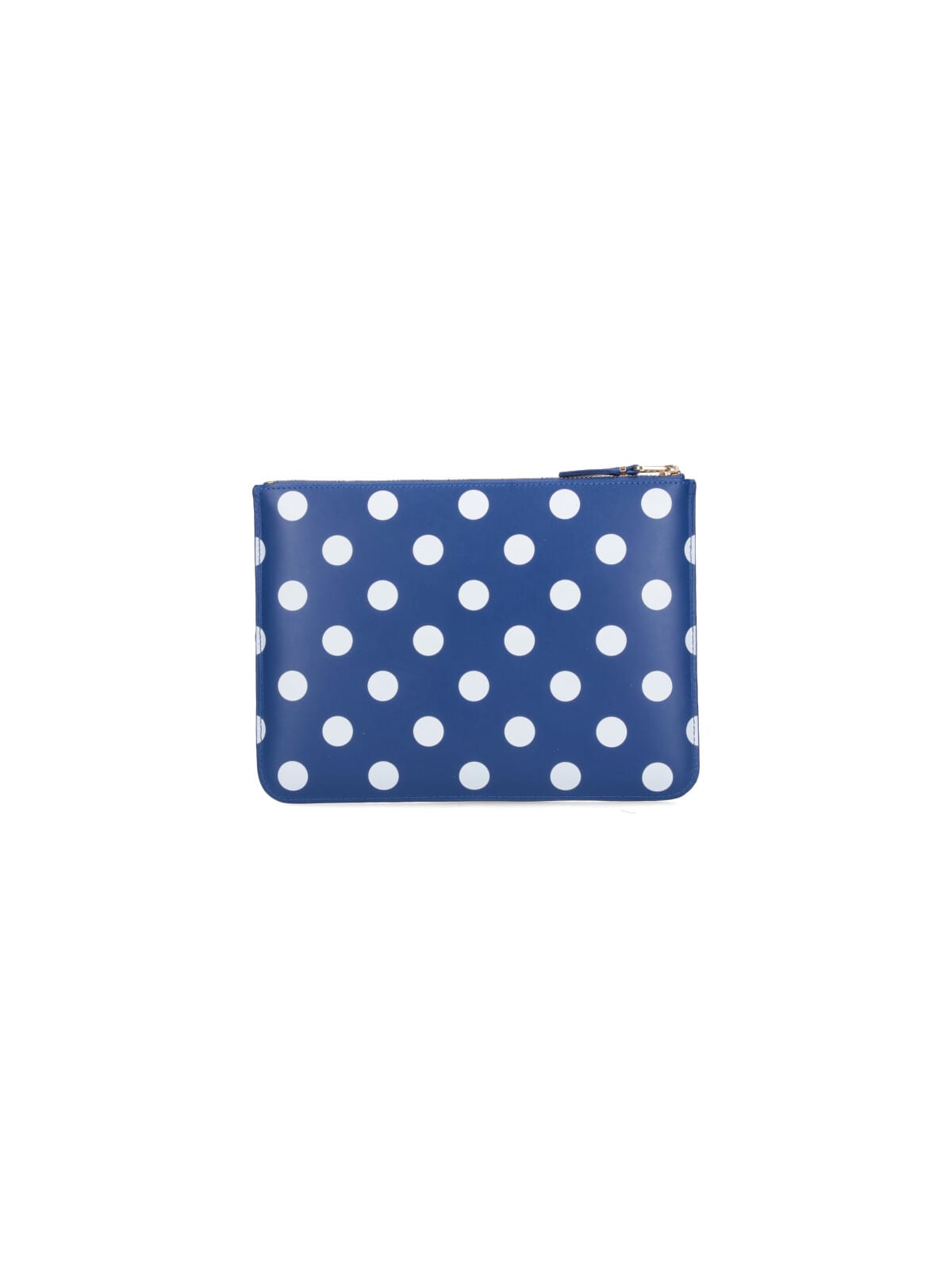Shop Comme Des Garçons Polka Dot Zip Wallet In Blue