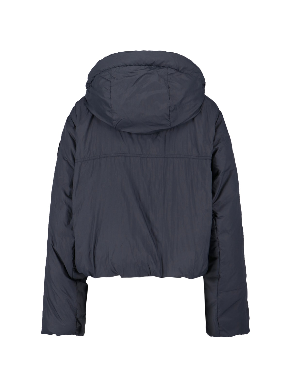 Canada Goose Hooded Jacket With Elasticated Cuffs And Pockets In Blue