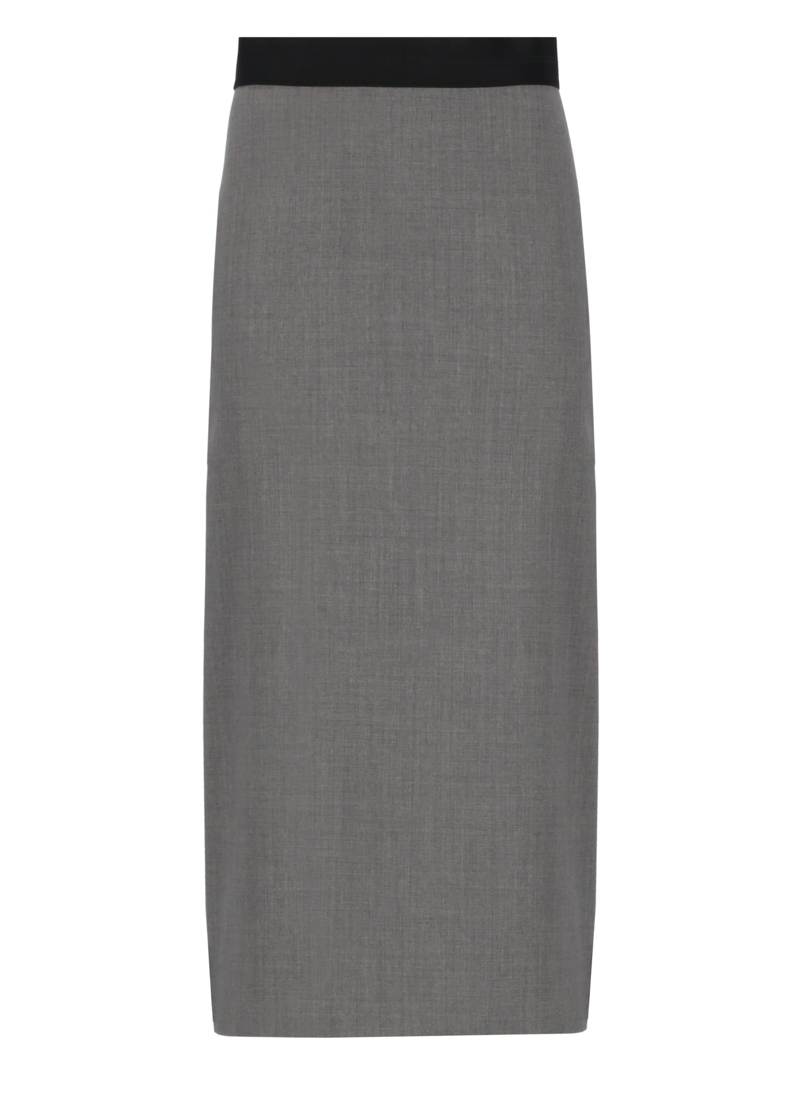 Shop Msgm Virgin Wool Skirt In Grey