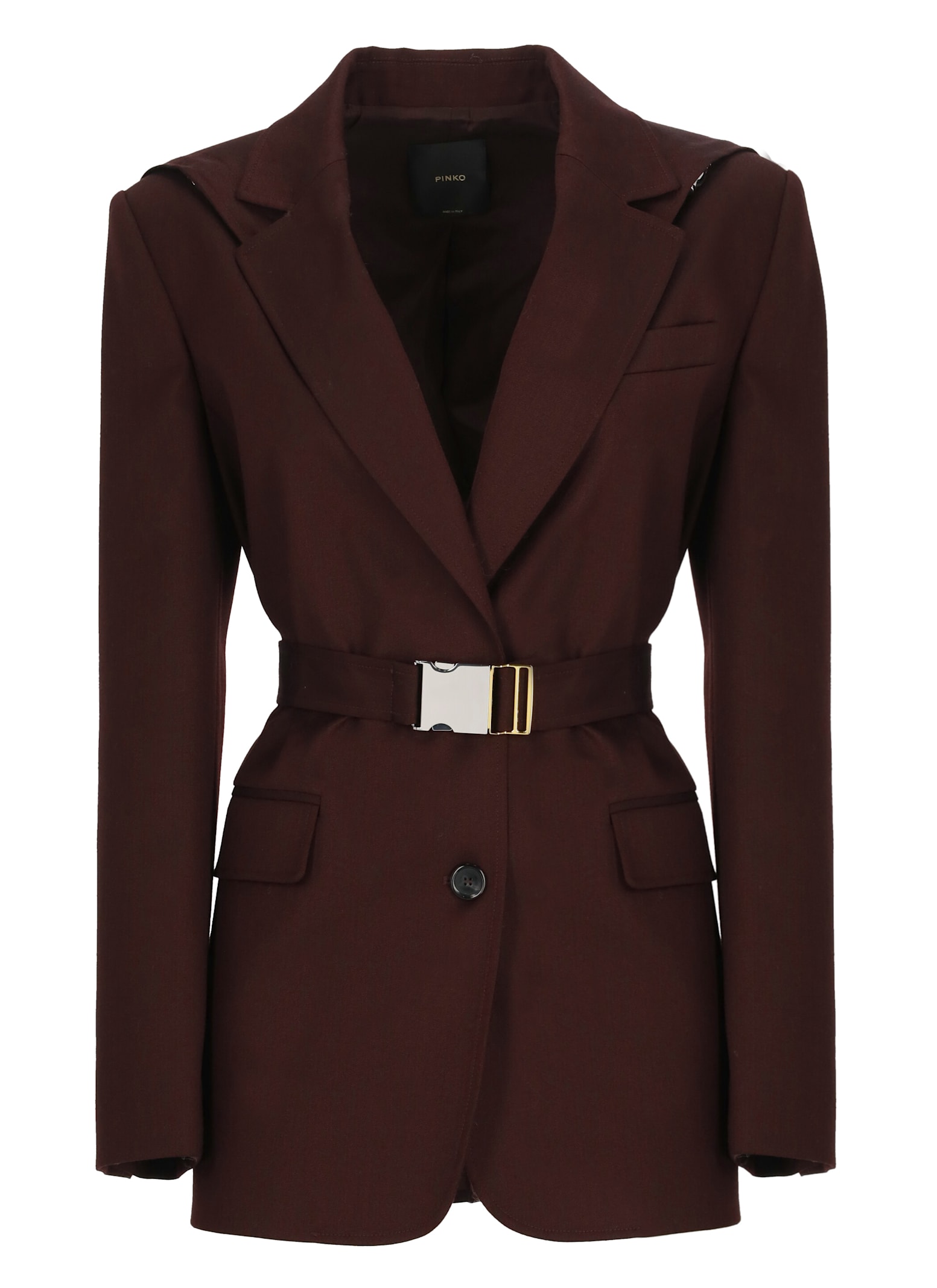 Shop Pinko Cortez Blazer In Bordeaux