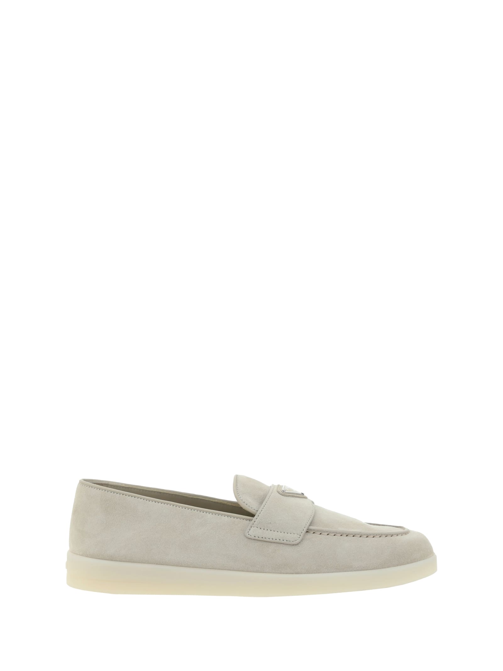 Shop Prada Saint Tropez Loafers In Deserto