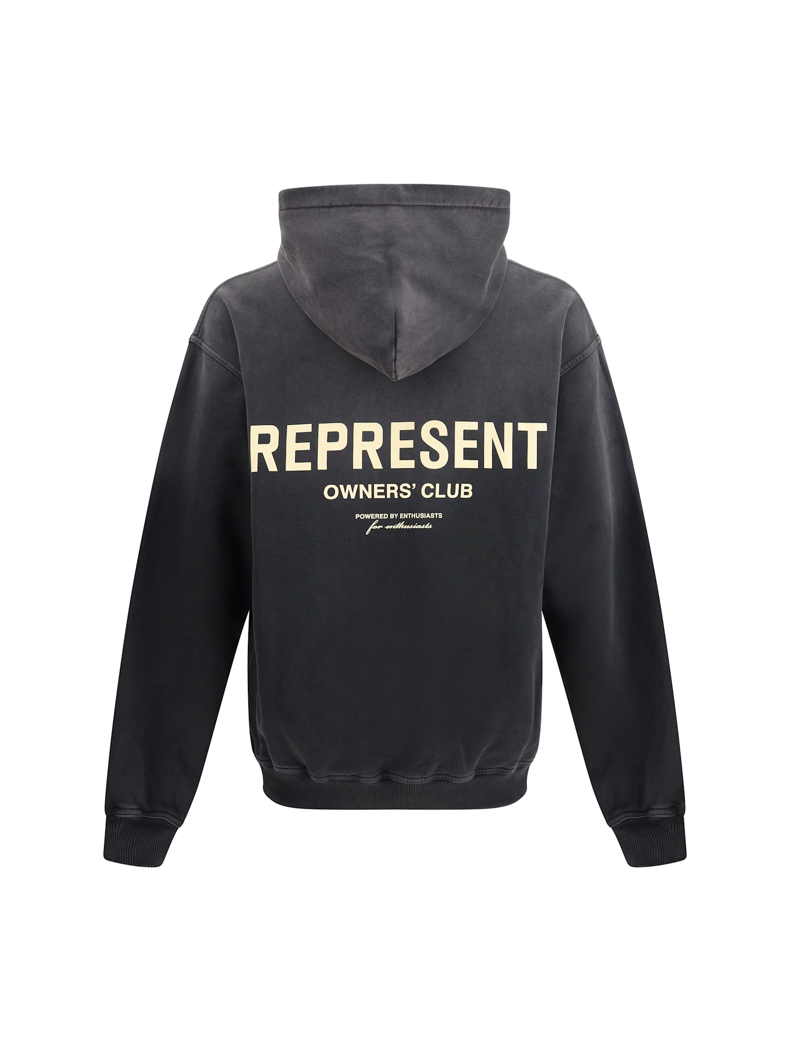 Represent Relaxed Fit Hoodie With Graphic Back And Subtle Logo In Gray