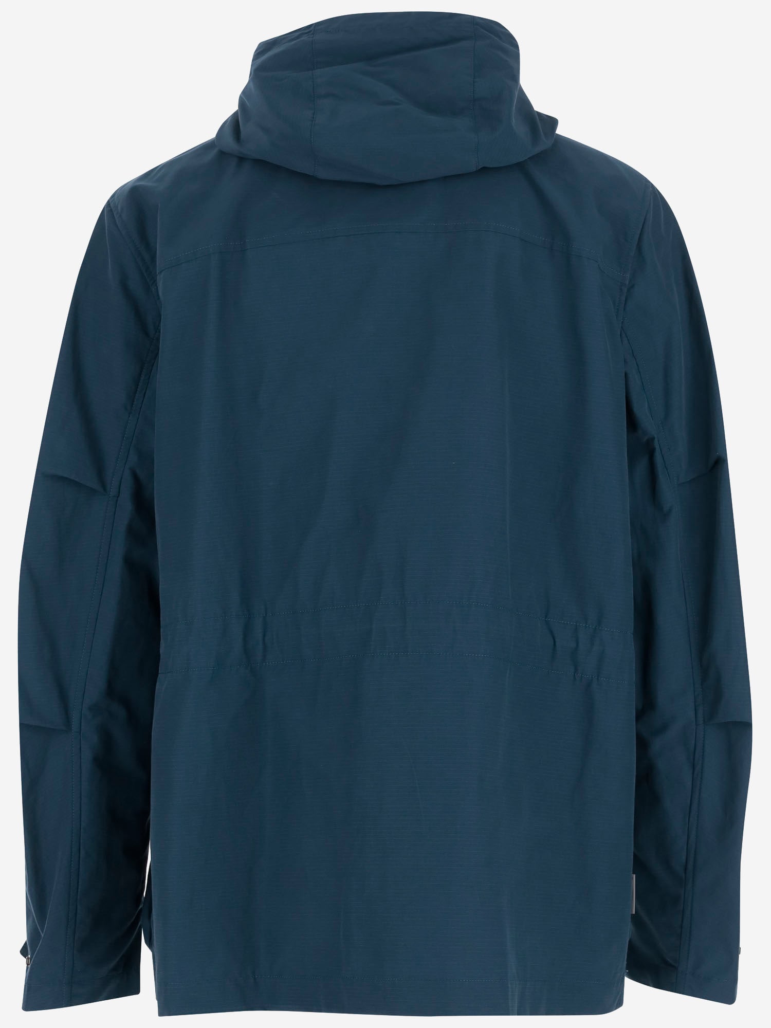 Woolrich Navy Blue Jacket With Press-stud And Zip Fastening