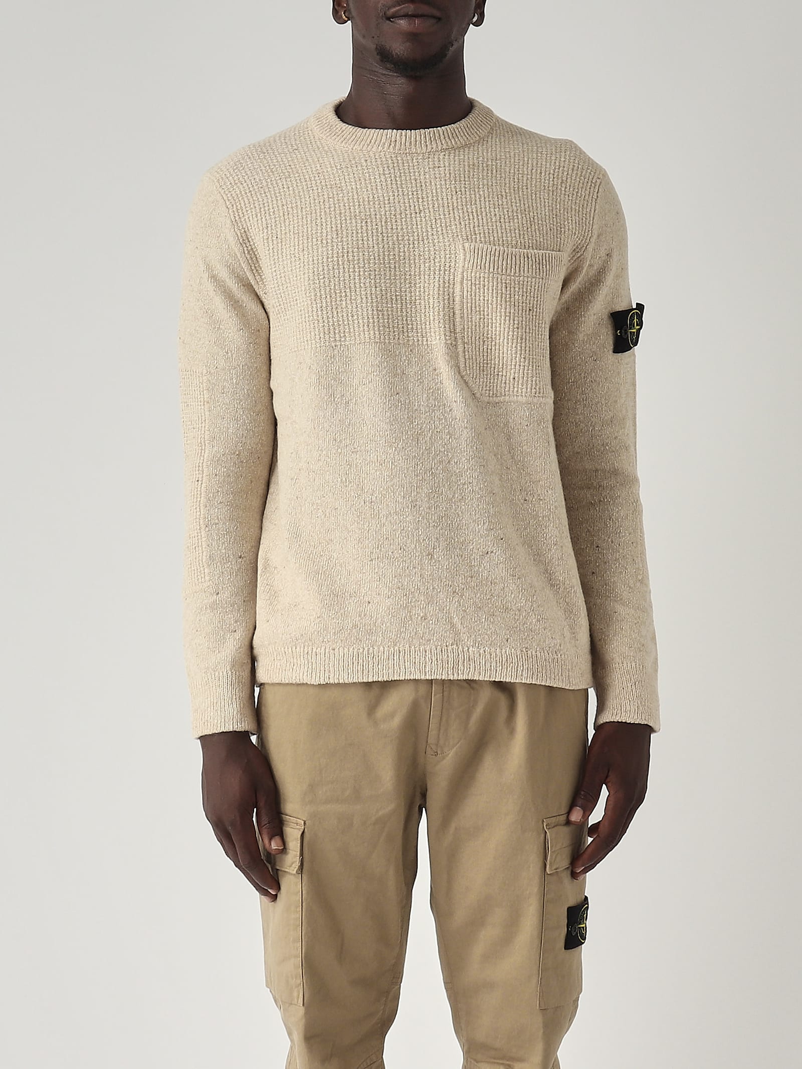 Shop Stone Island Maglia Sweater In Stucco