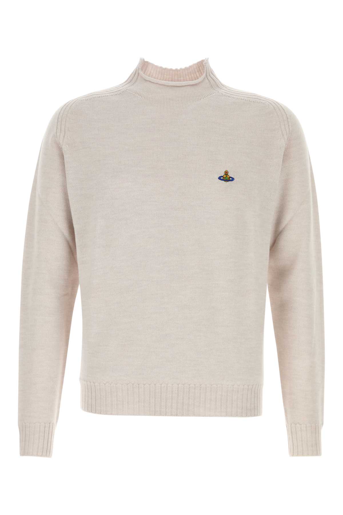 Vivienne Westwood Fisherman Knit Sweater High Neck In White