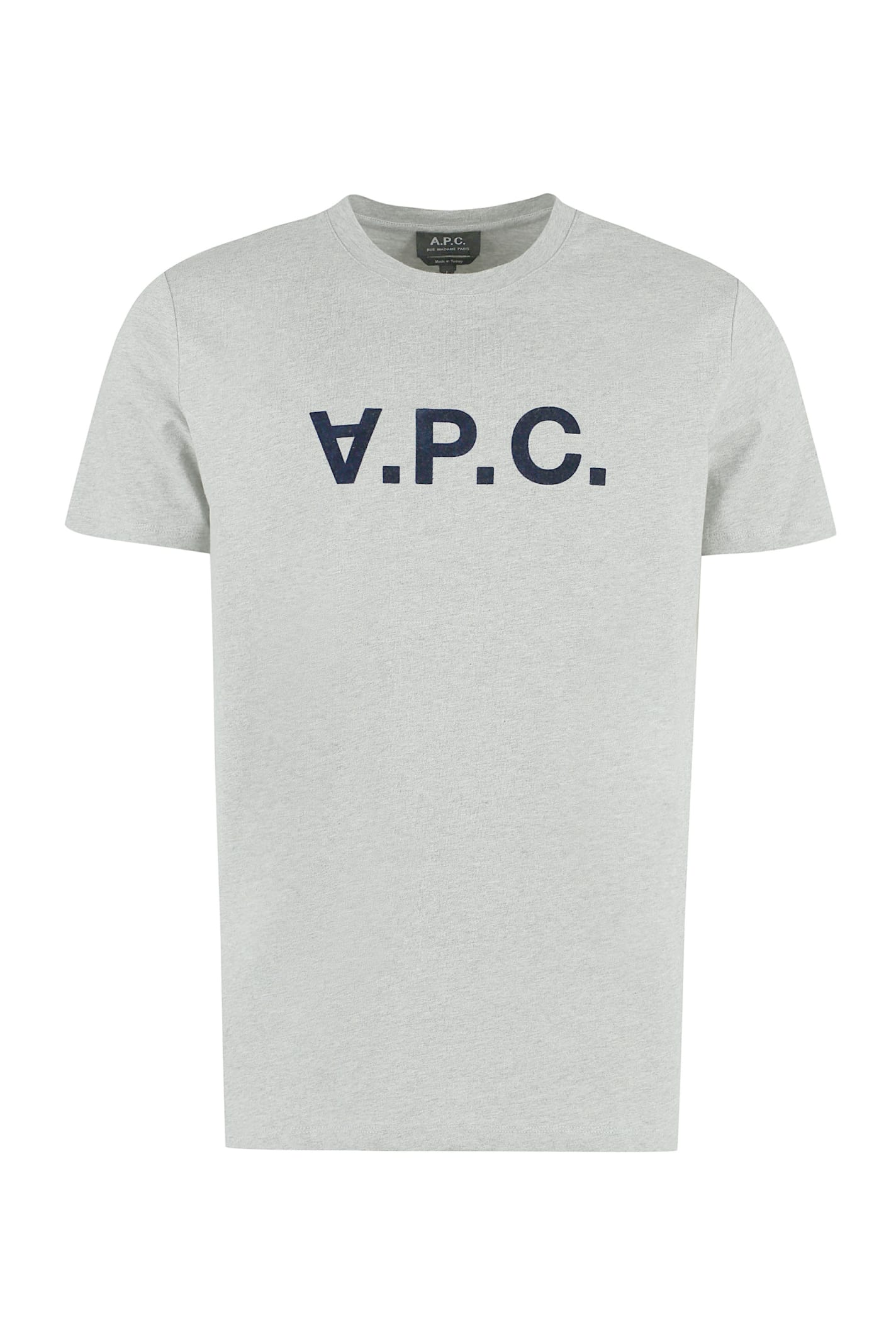 Shop Apc Cotton Crew-neck T-shirt In Grey