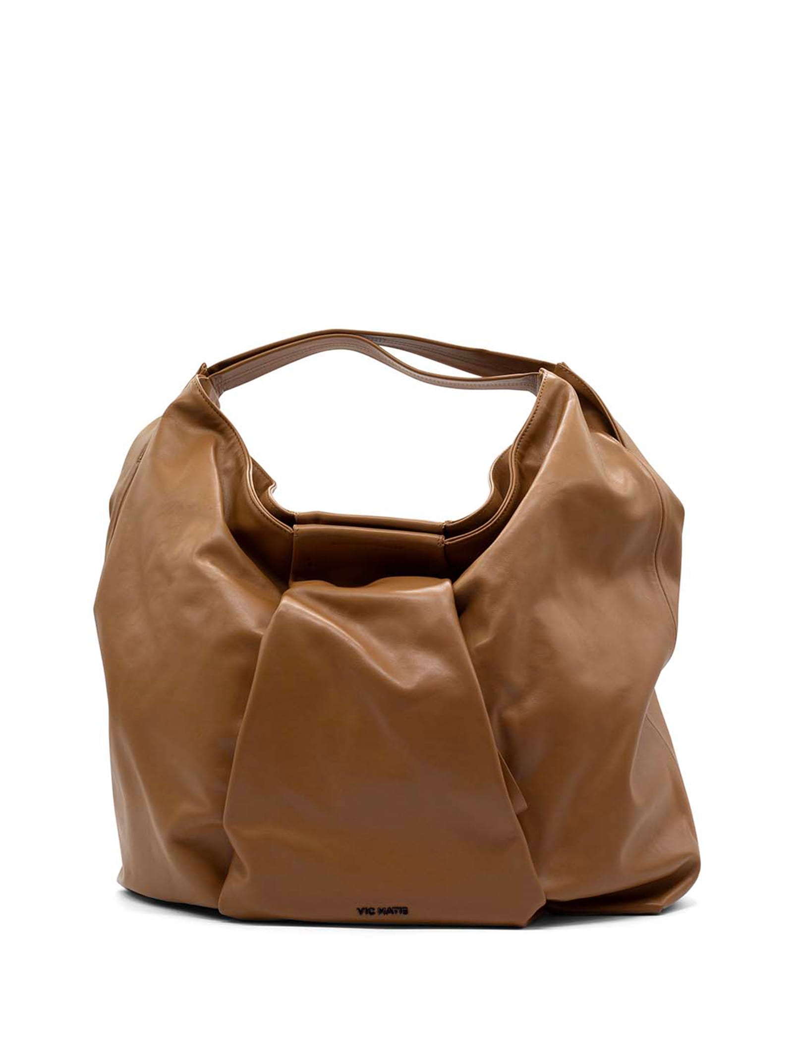 Shop Vic Matie Biscuit Leather Shoulder Bag