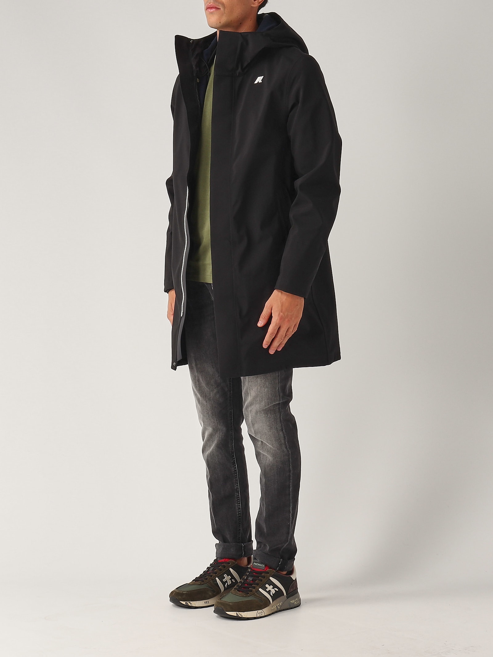 Shop K-way Thomas Bonded Jacket In Nero