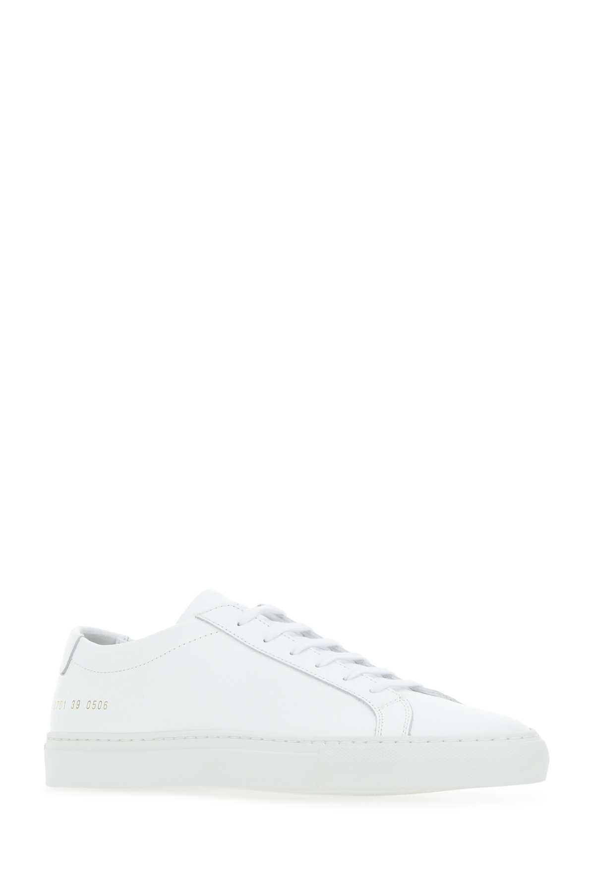 Shop Common Projects White Leather Original Achilles Sneakers In 0506