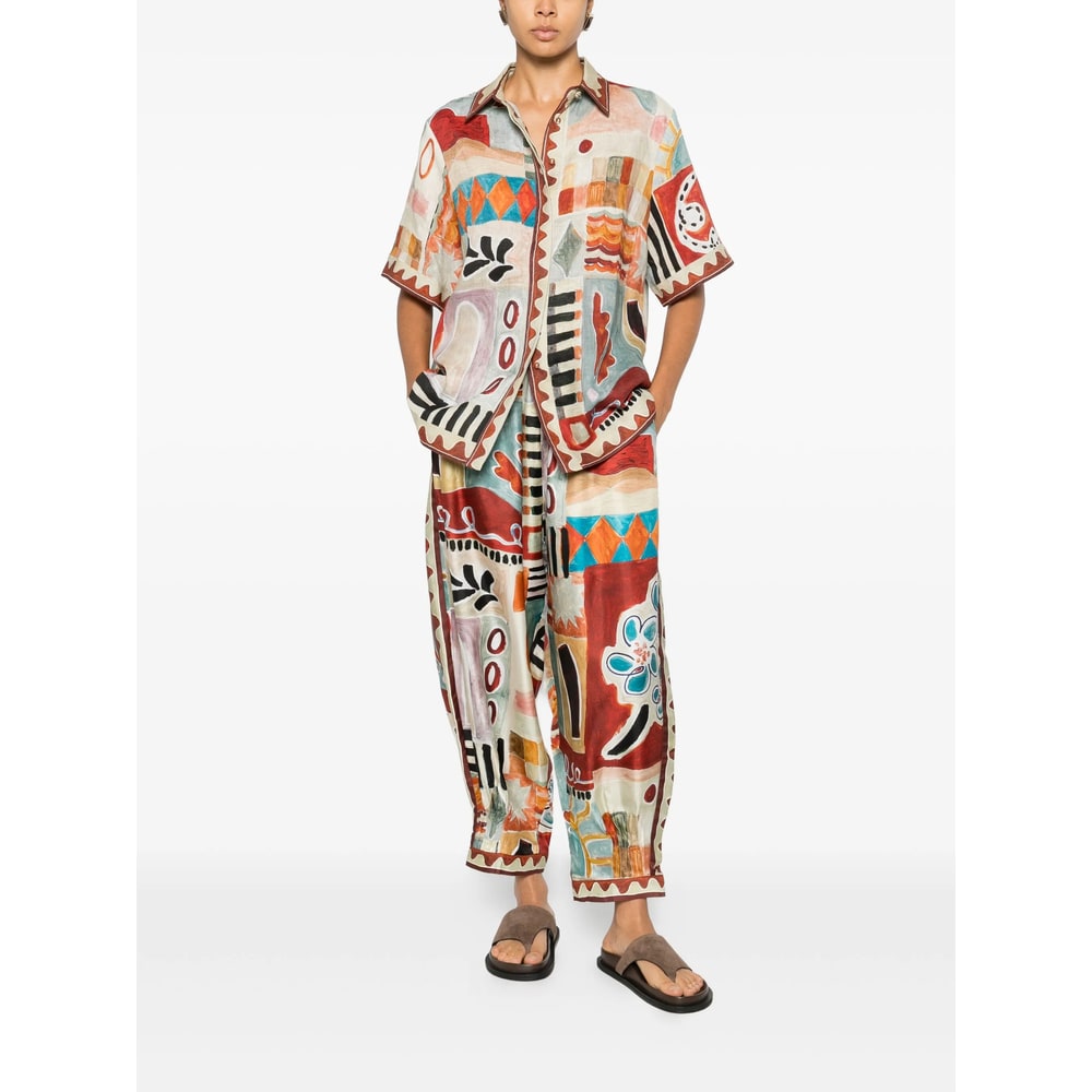 Alemais Michelle Abstract-print Shirt In Multi