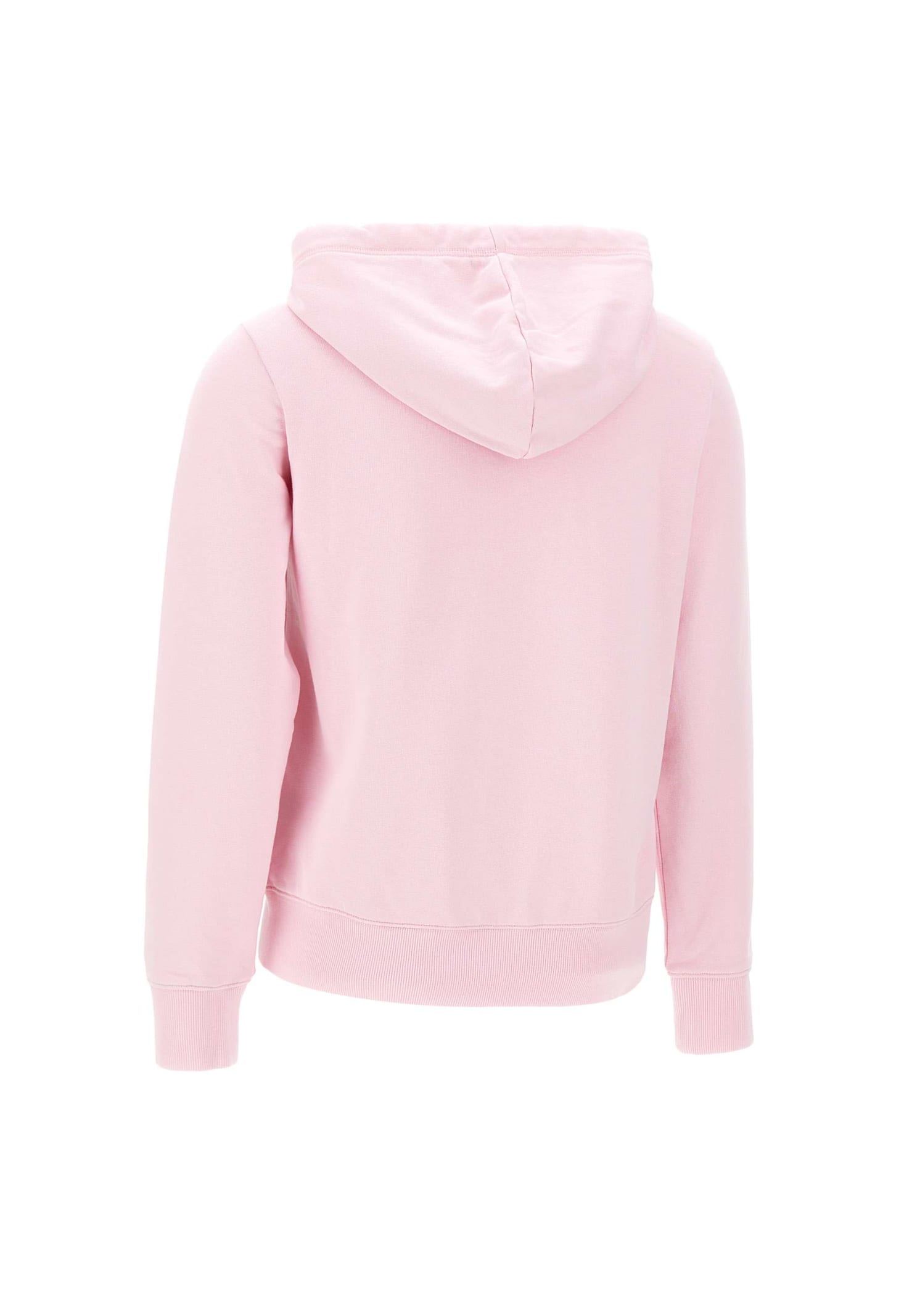 Shop Sun 68 Hood Zip Cotton Sweatshirt In Pink