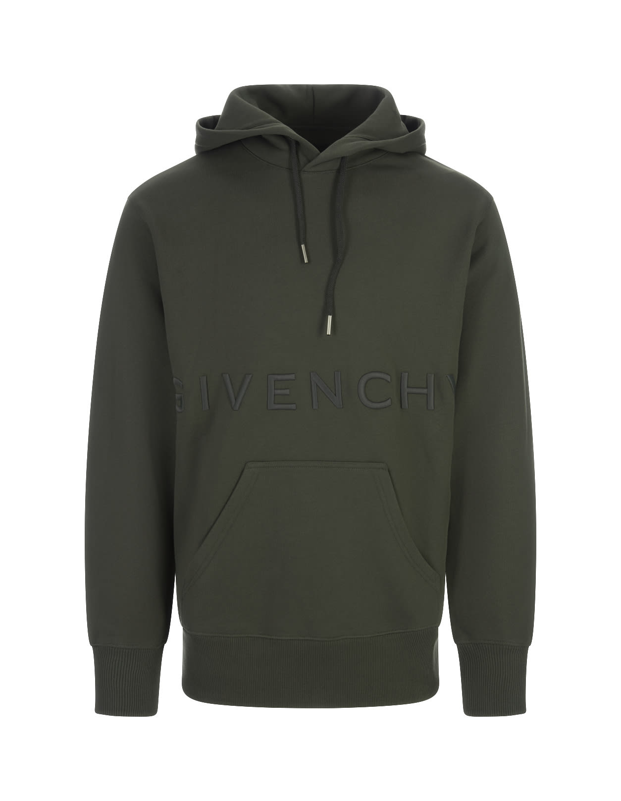 Shop Givenchy 4g Hoodie In Grey Green