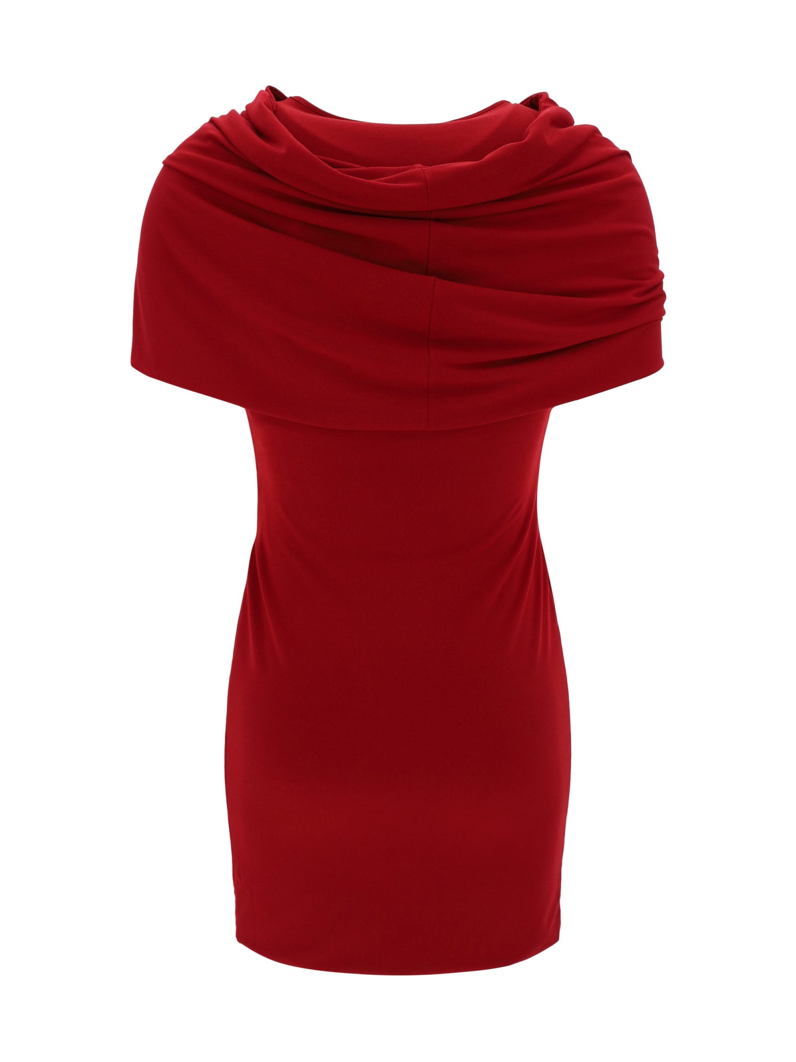 Shop The Andamane Nikita Hooded Mini Dress In Ruby