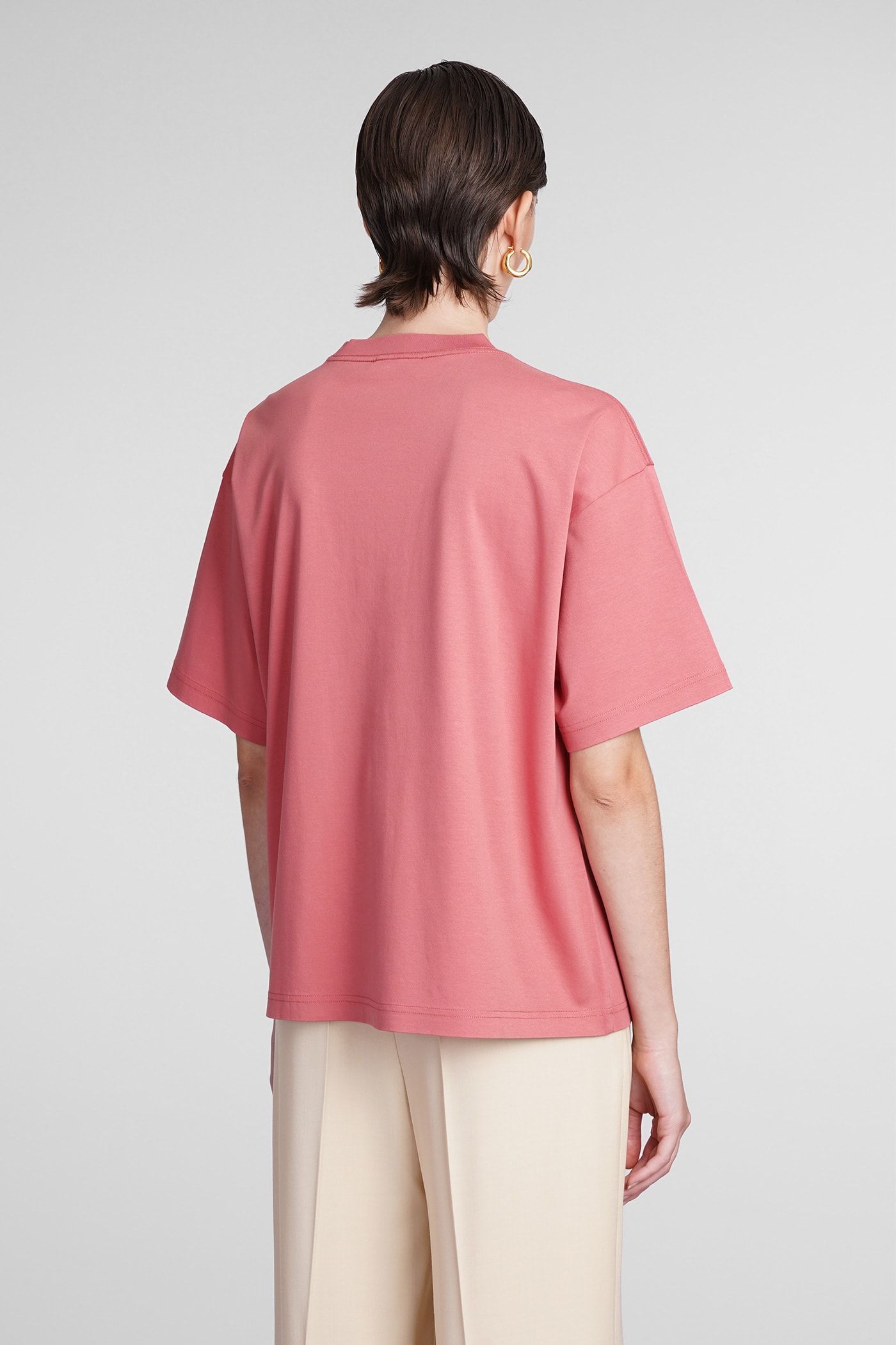 Shop Lanvin T-shirt In Rose-pink Cotton