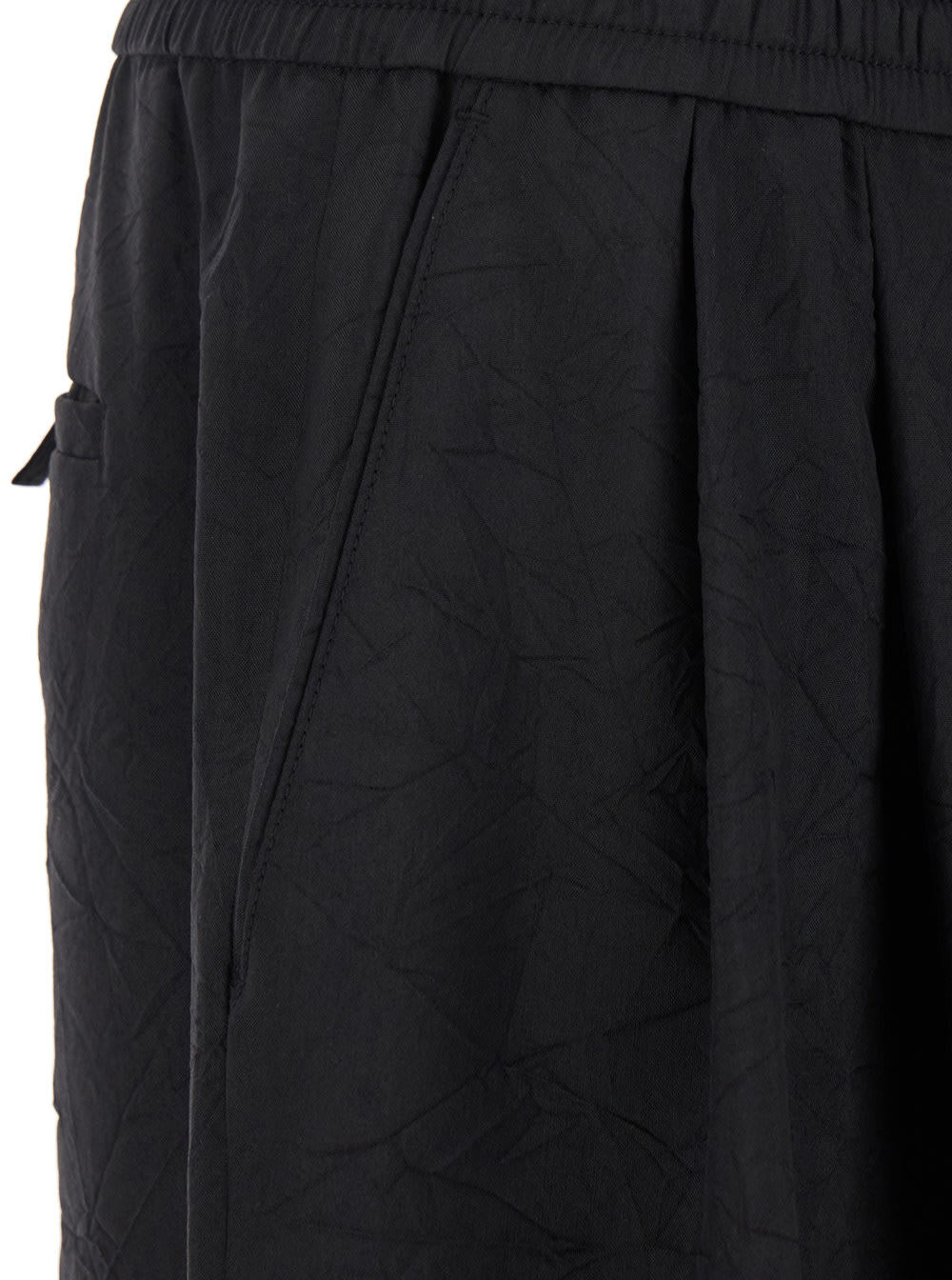 Juunj Black Pants With Elastic Drawstring In Black