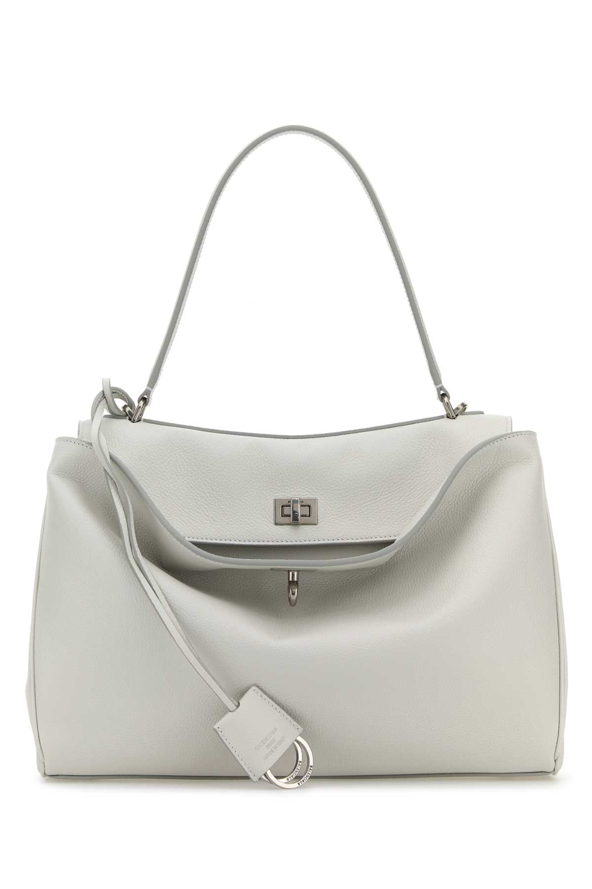 Chalk Leather Medium Rodeo Handbag