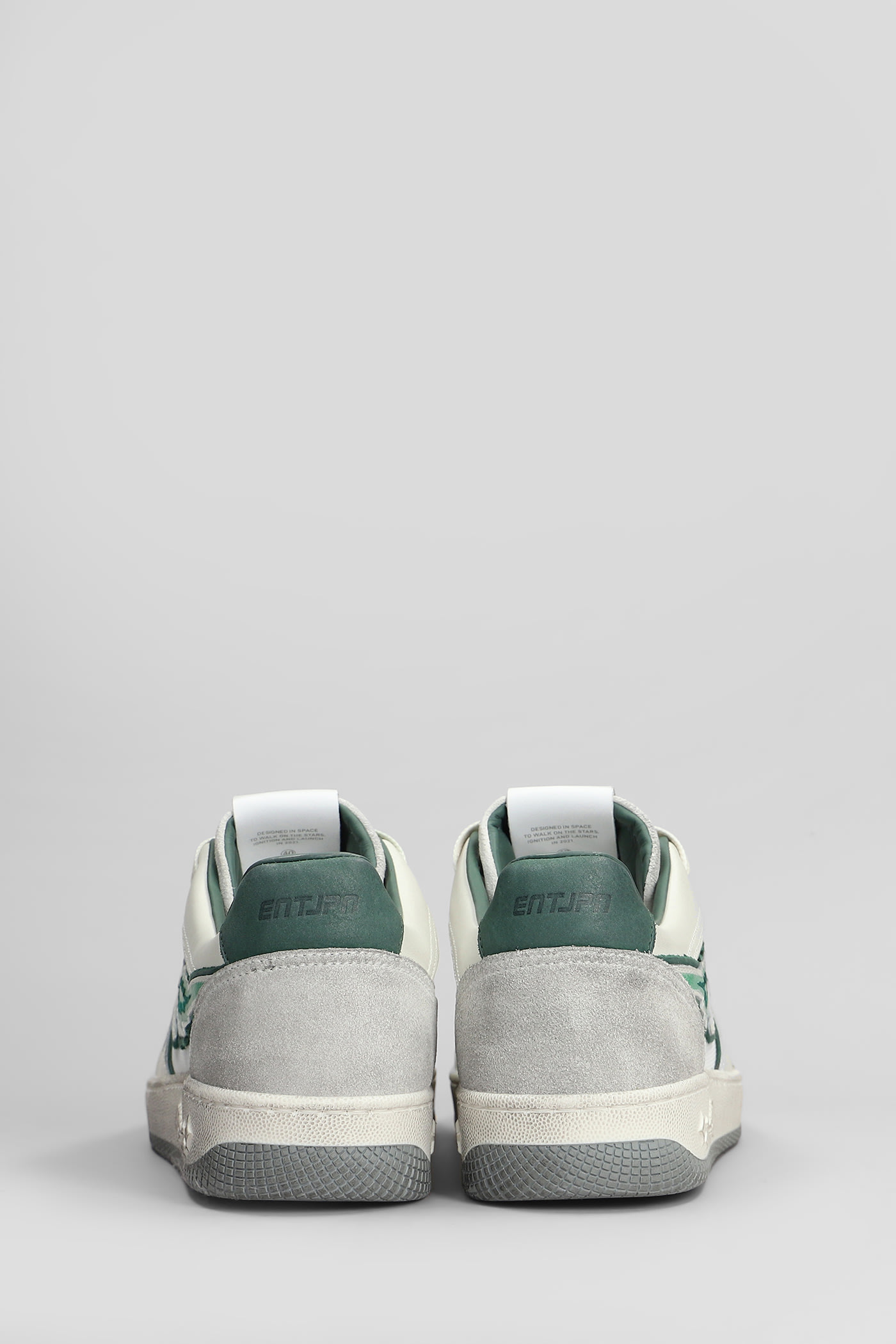 Enterprise Japan Egg Rocket Sneakers In White Leather And Fabric