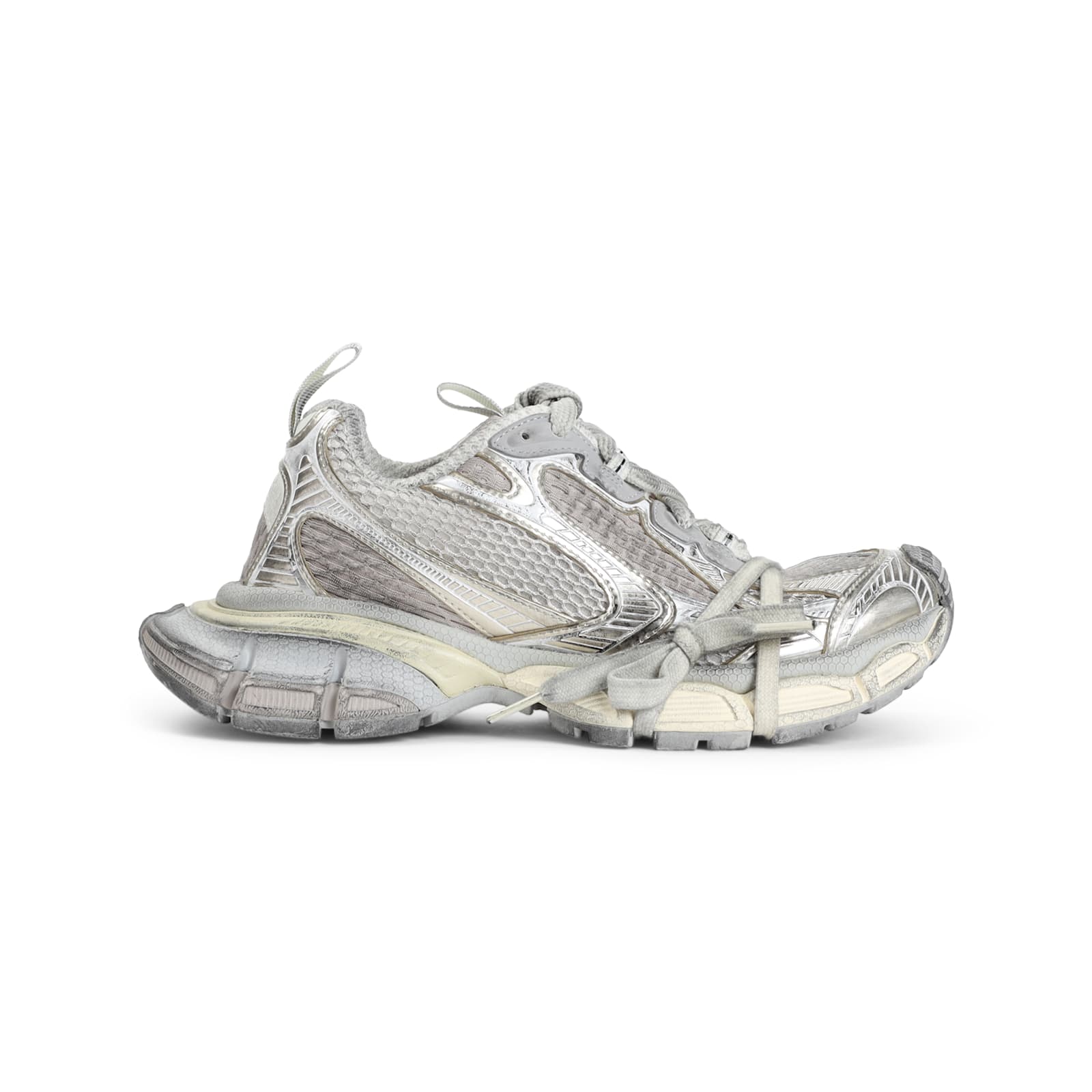 Balenciaga Low Top Sneakers Mesh Upper In White