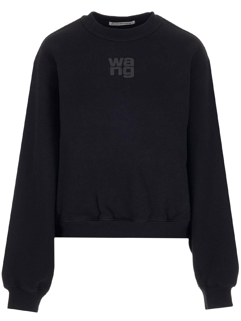 Alexander Wang Sweatshirt With Embossed Logo In Black
