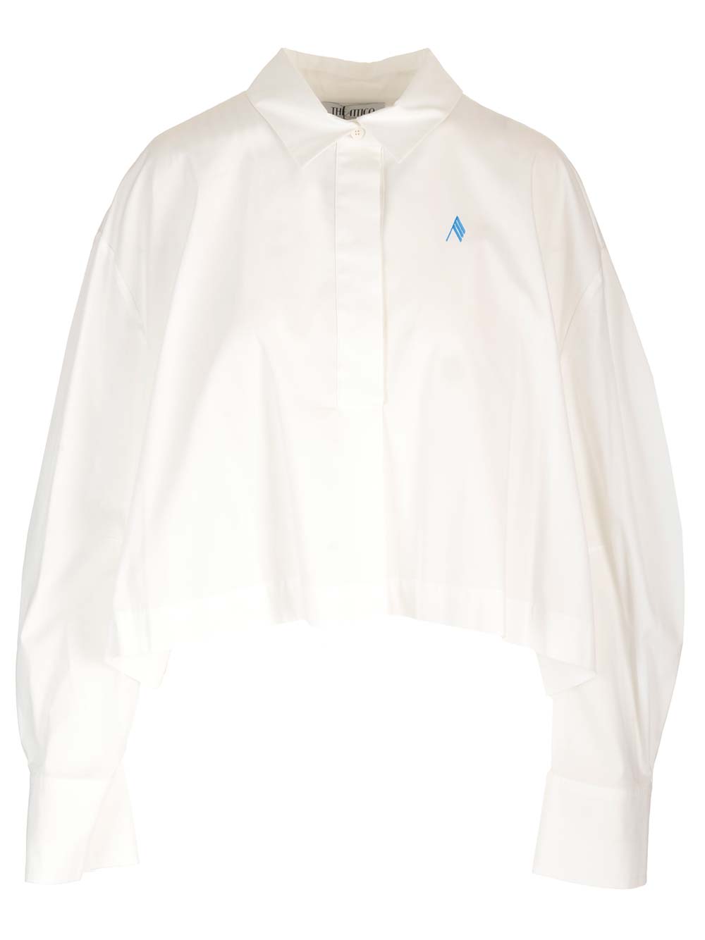 The Attico striped asymmetric shirt - White