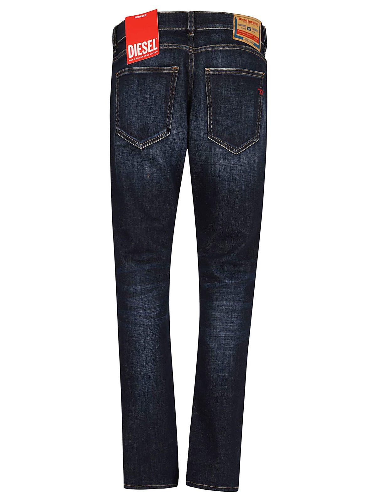Diesel 2019 D Strukt Faded Effect Jeans In Blu